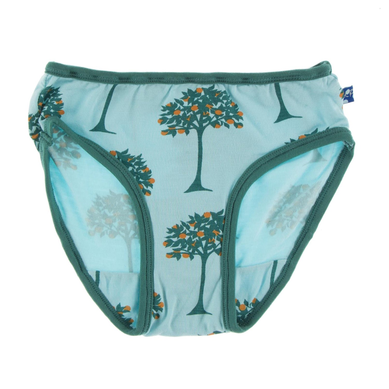 Print Underwear in Iceberg Orange Trees with Ivy Trim