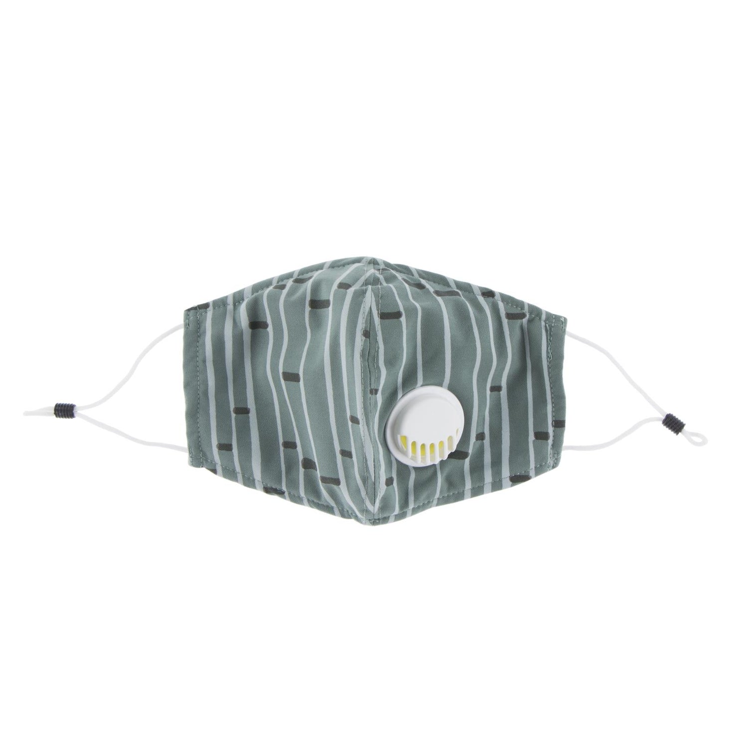 Print Waterproof Mask with Covered Vent and Filter for Kids in Succulent Bamboo