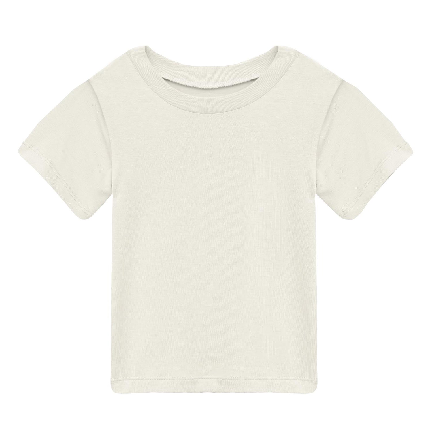 Short Sleeve Easy Fit Crew Neck Tee in Natural