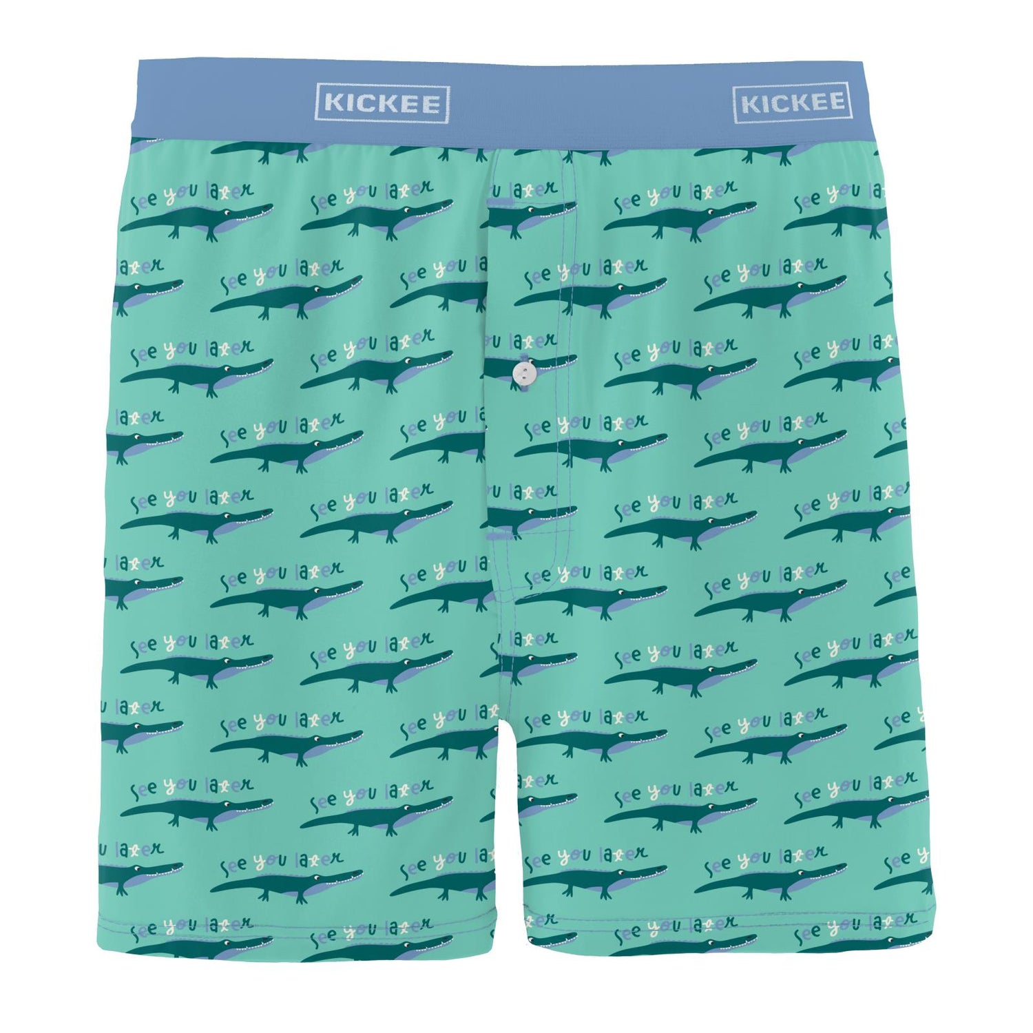 Men's Print Boxer Shorts in Glass Later Alligator