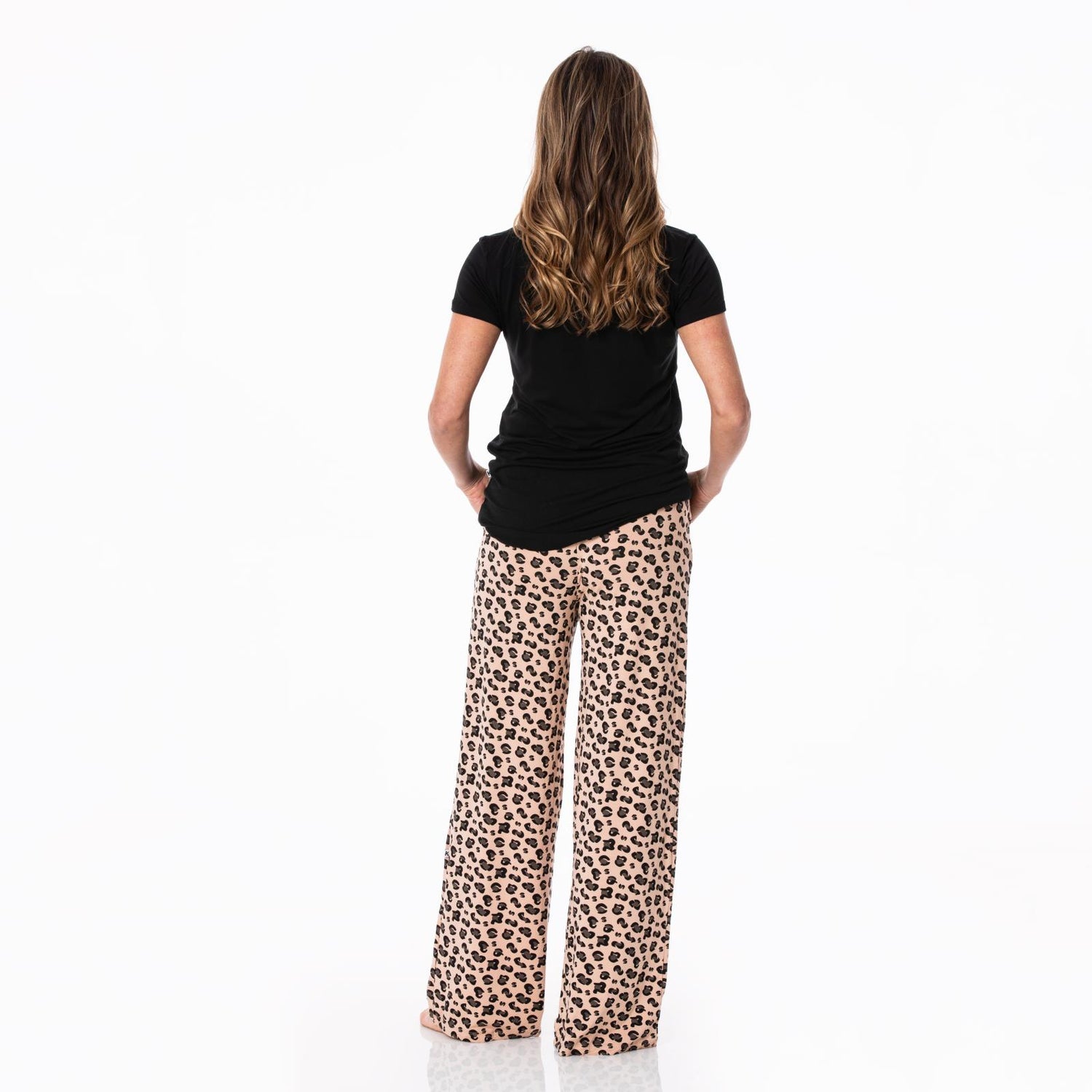 Women's Print Lounge Pants in Suede Cheetah Print