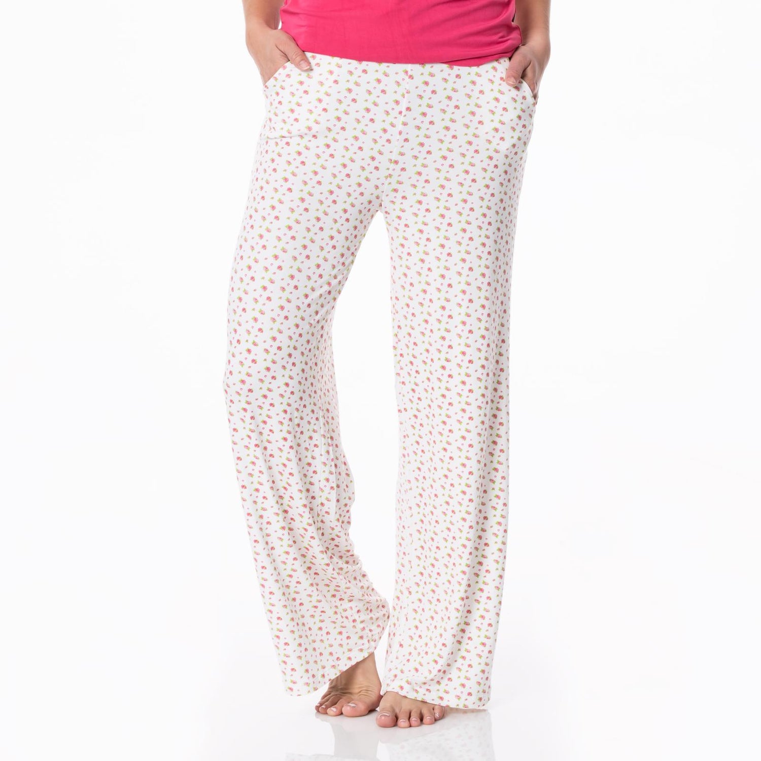 Women's Print Lounge Pants in Natural Buds