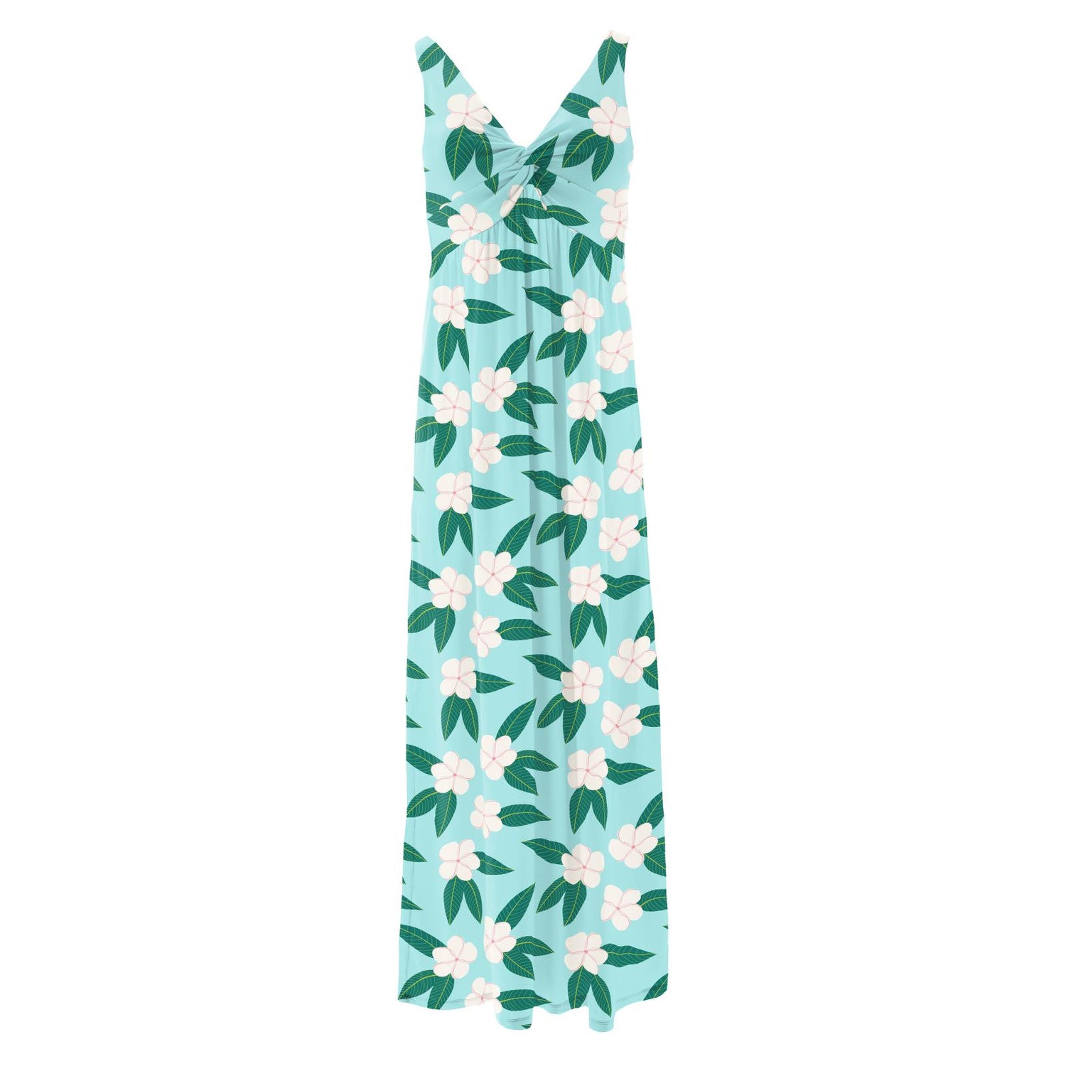 Women's Print Simple Twist Nightgown in Summer Sky Plumeria
