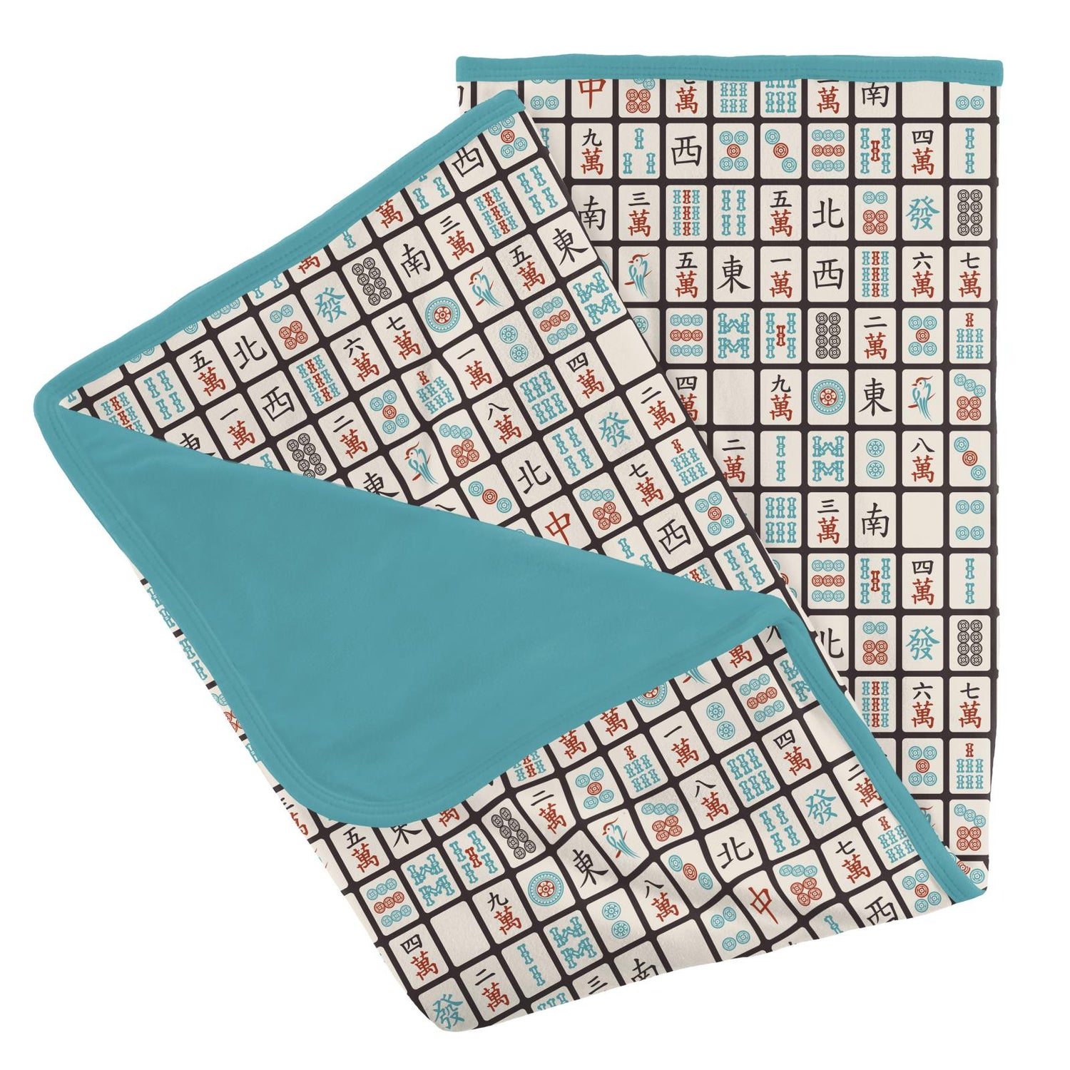 Print Stroller Blanket in Midnight Mahjong