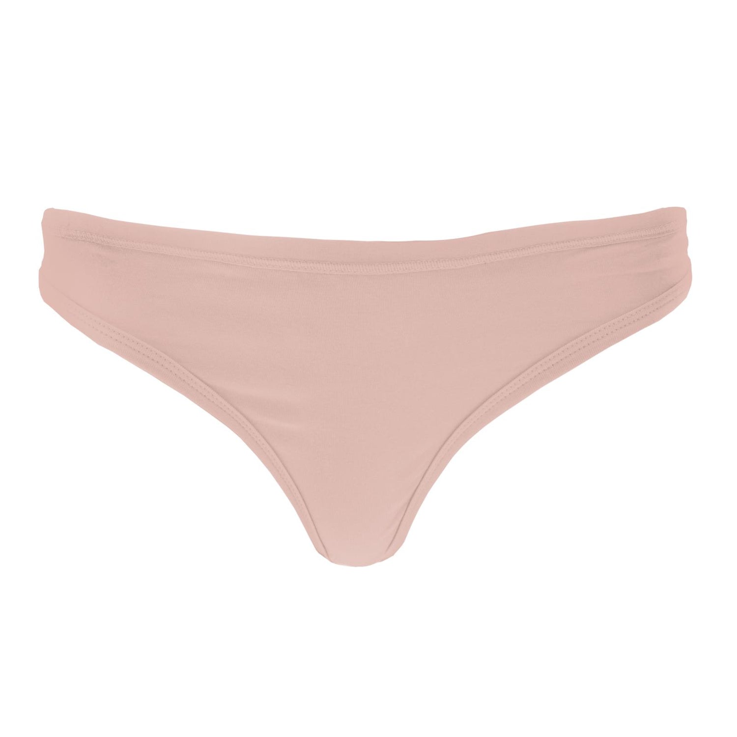 Women's Solid Classic Thong Underwear in Peach Blossom
