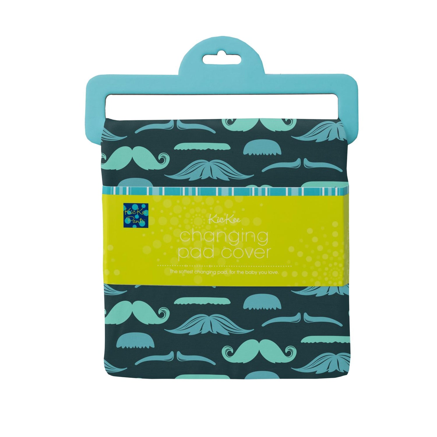 Print Changing Pad Cover in Pine Moustaches