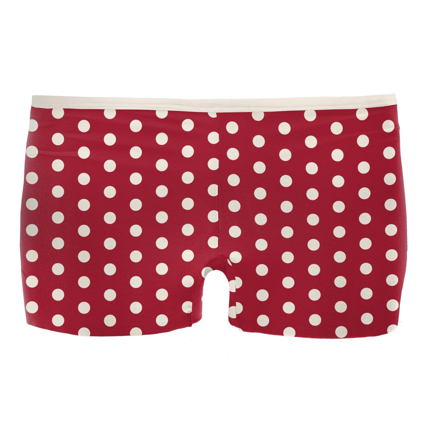 Women's Print Boy Short Underwear in Candy Apple Polka Dots
