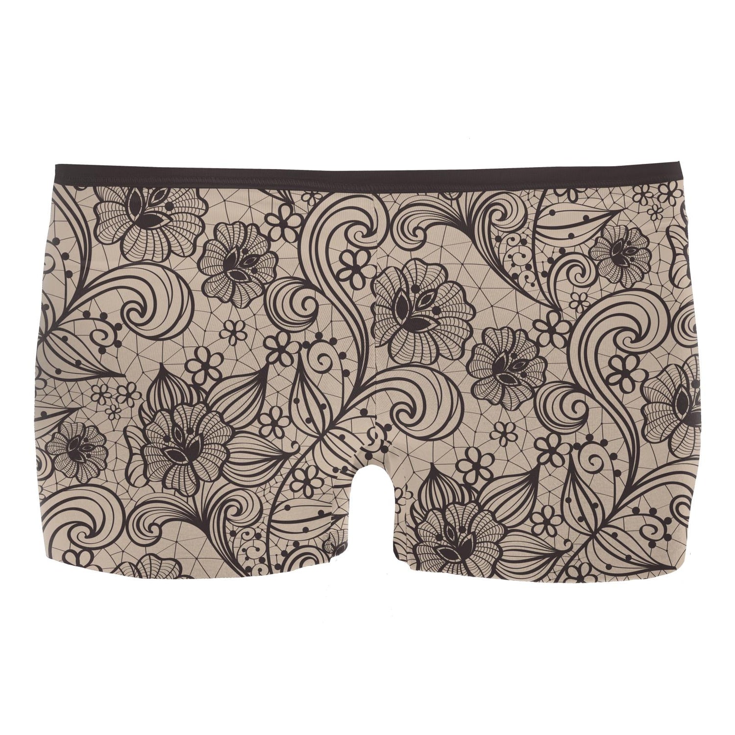 Women's Print Boy Short Underwear in Burlap Lace