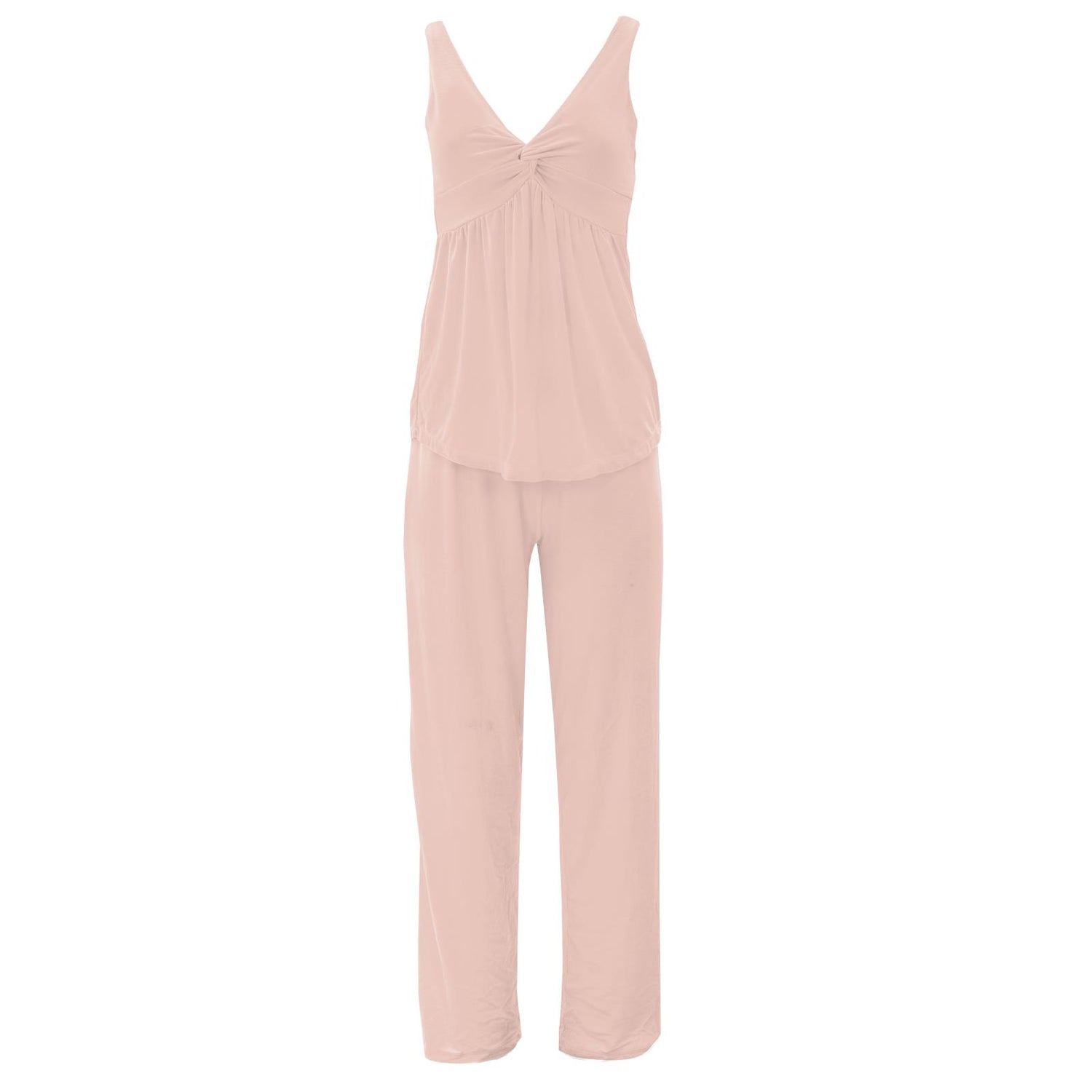 Women's Twist Tank and Pajama Pants Set in Peach Blossom