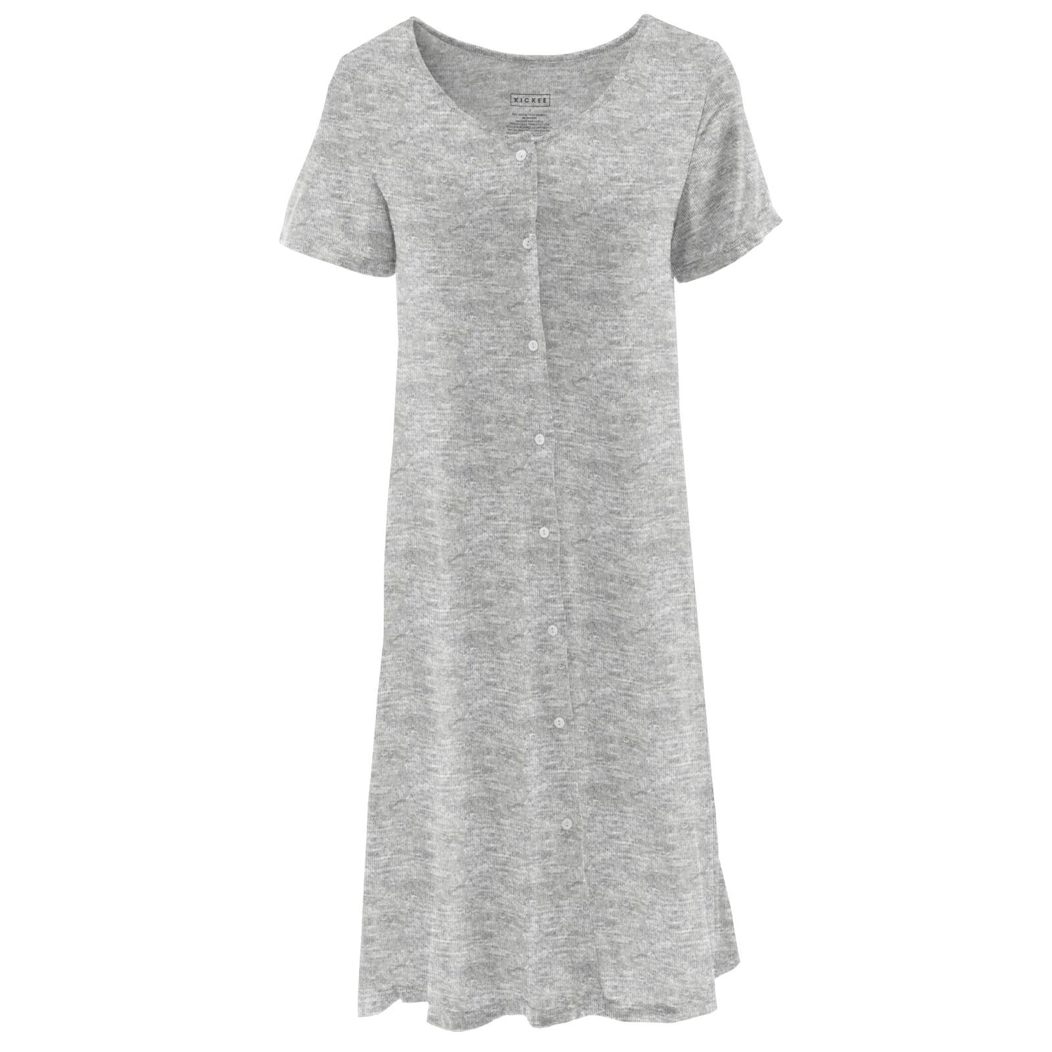 Women's Nursing Nightgown in Heathered Mist