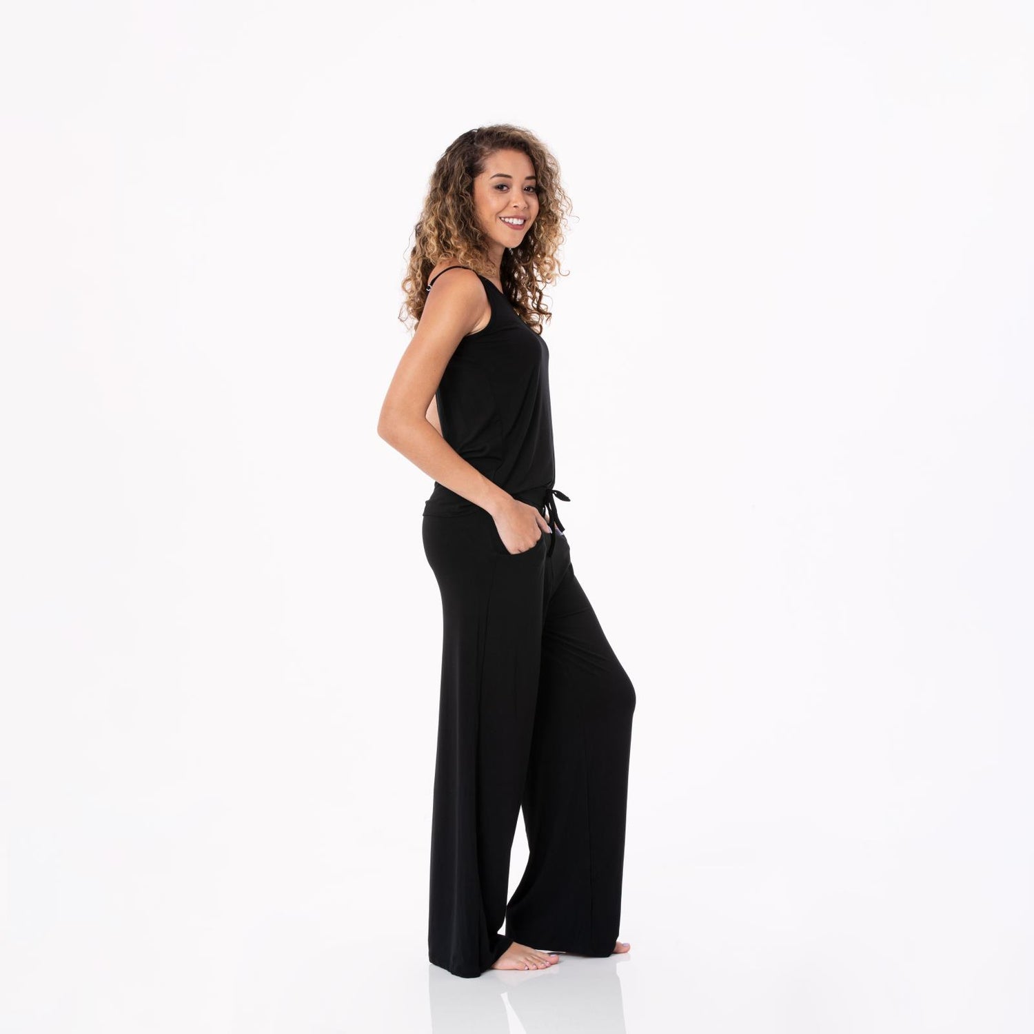 Women's Cami and Lounge Pants Pajama Set in Midnight