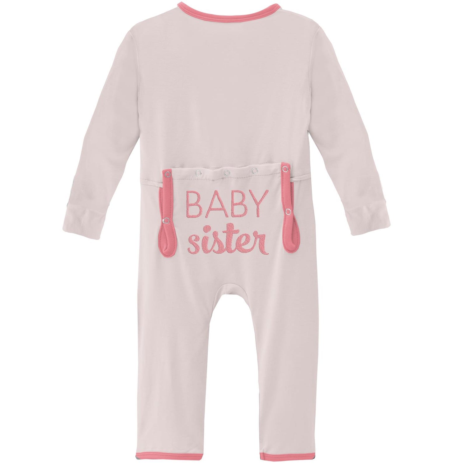Applique Coverall with Zipper in Macaroon Baby Sister