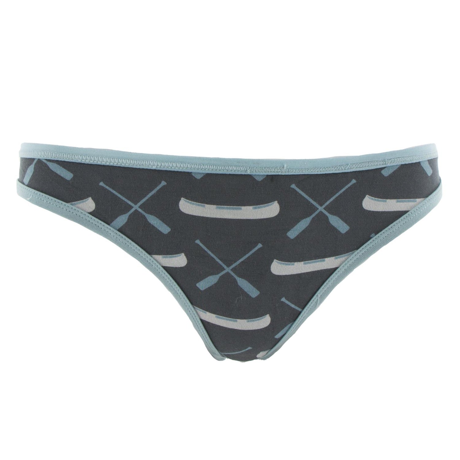 Women's Print Classic Thong Underwear in Stone Paddles and Canoe