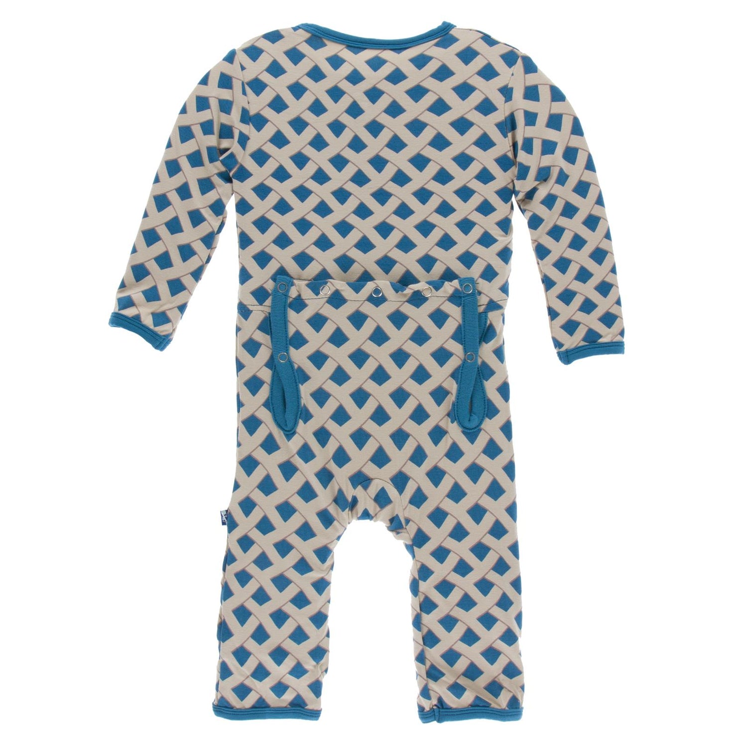 Print Coverall with Zipper in Blueberry Pie