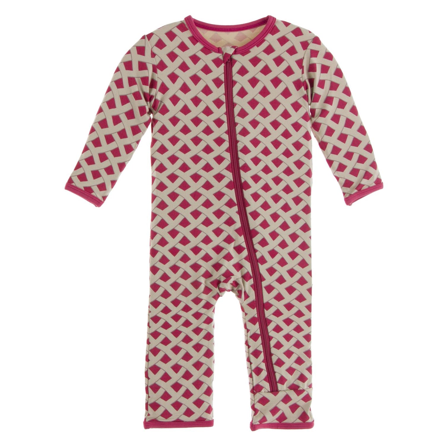 Print Coverall with Zipper in Summer Berry Pie