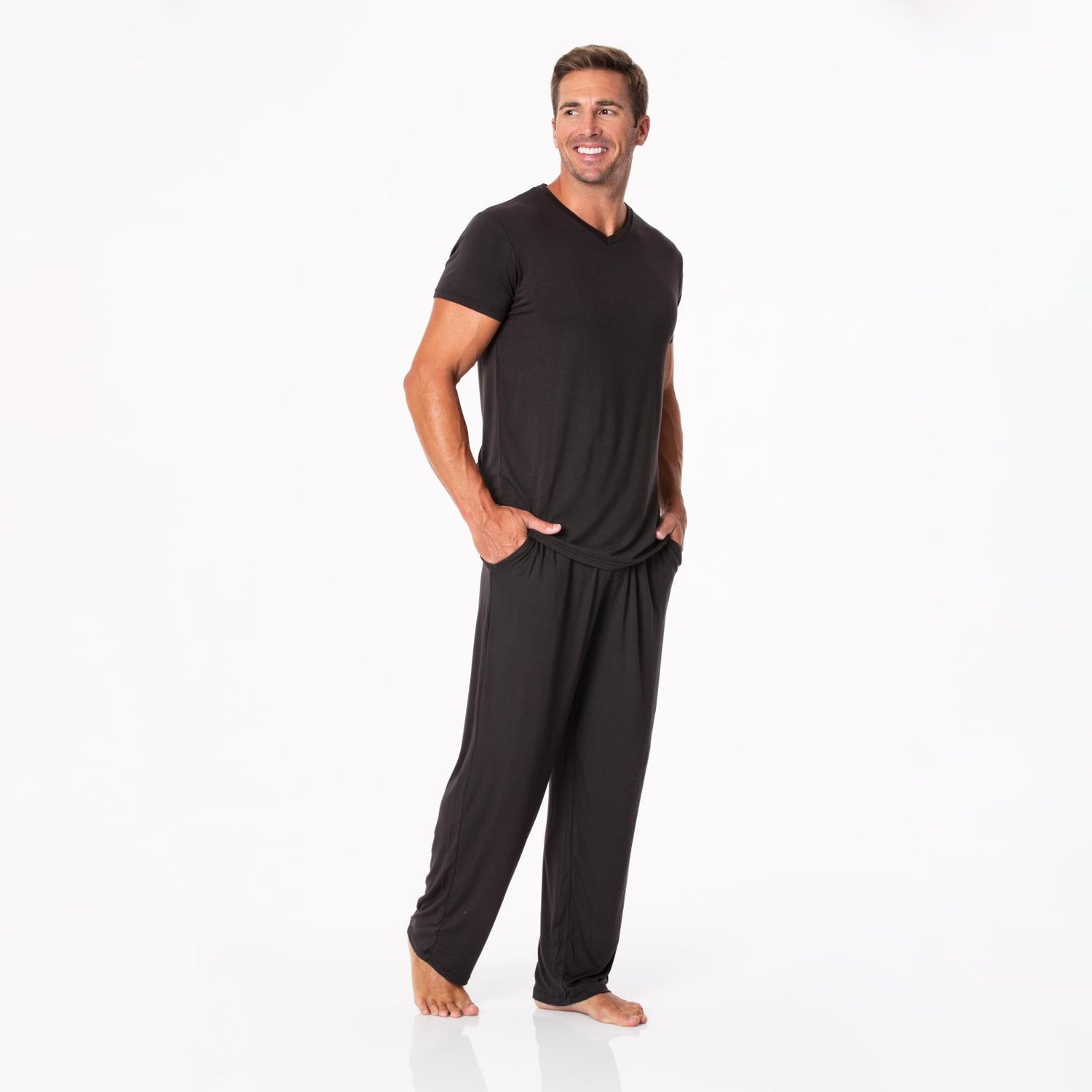 Men's Solid Pajama Pants in Zebra