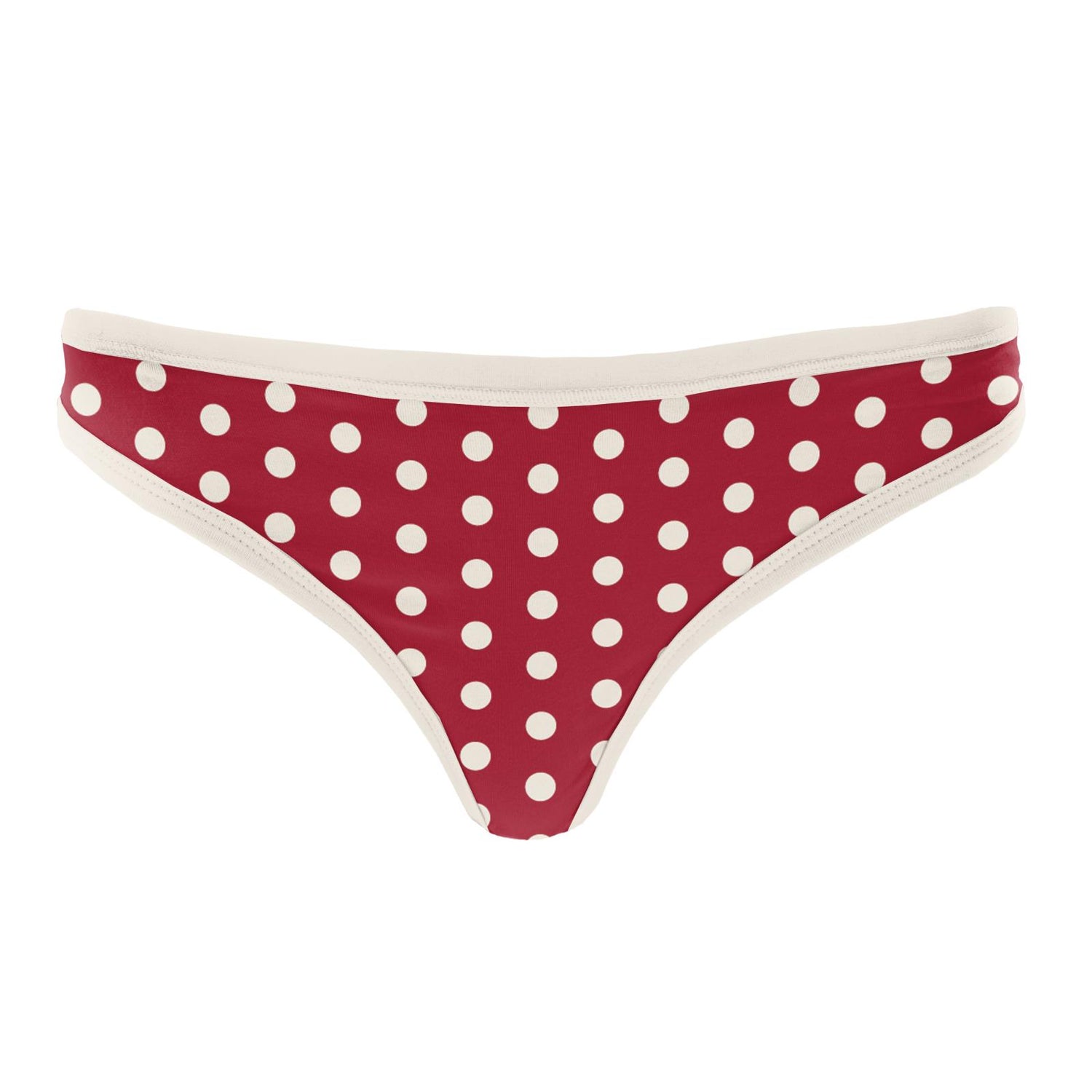 Women's Print Classic Thong in Candy Apple Polka Dots