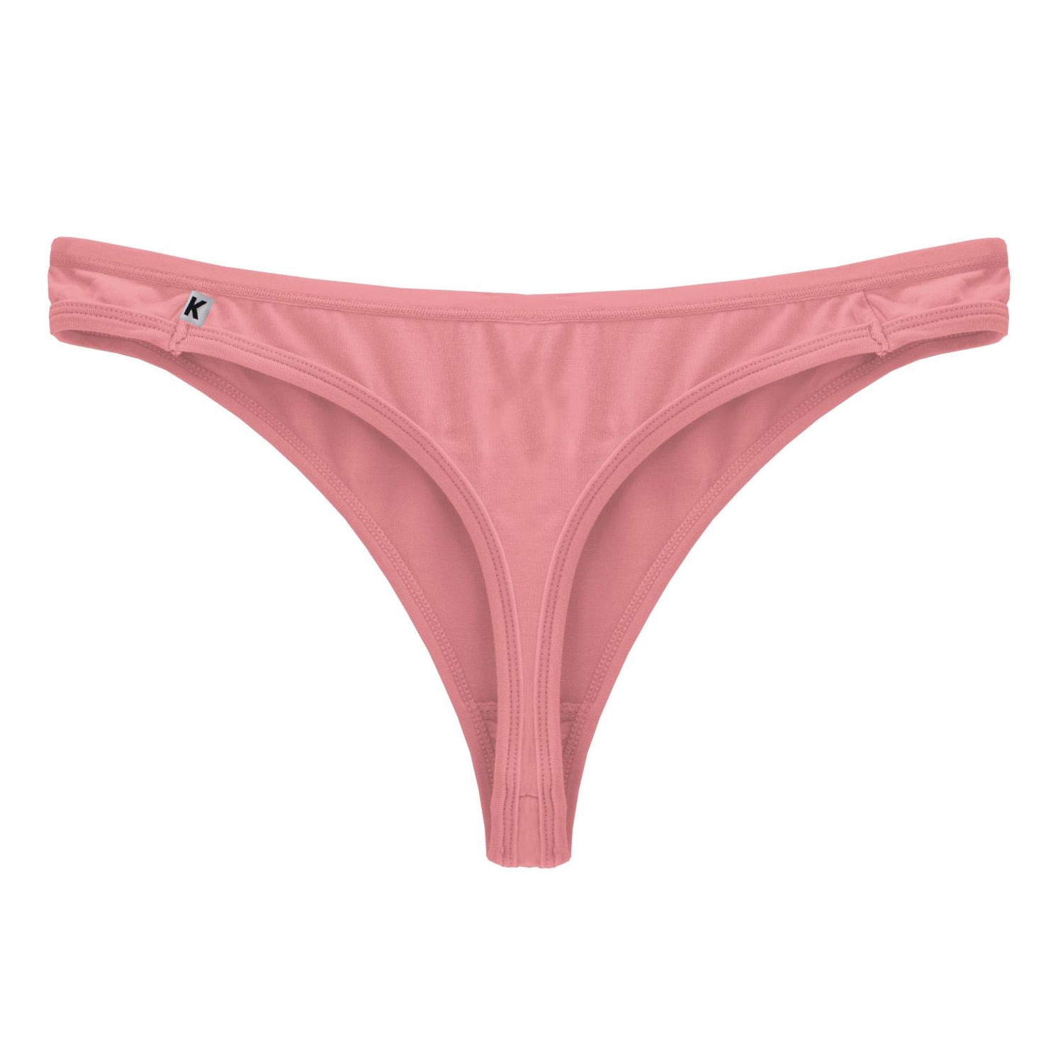 Women's Solid Classic Thong Underwear in Strawberry
