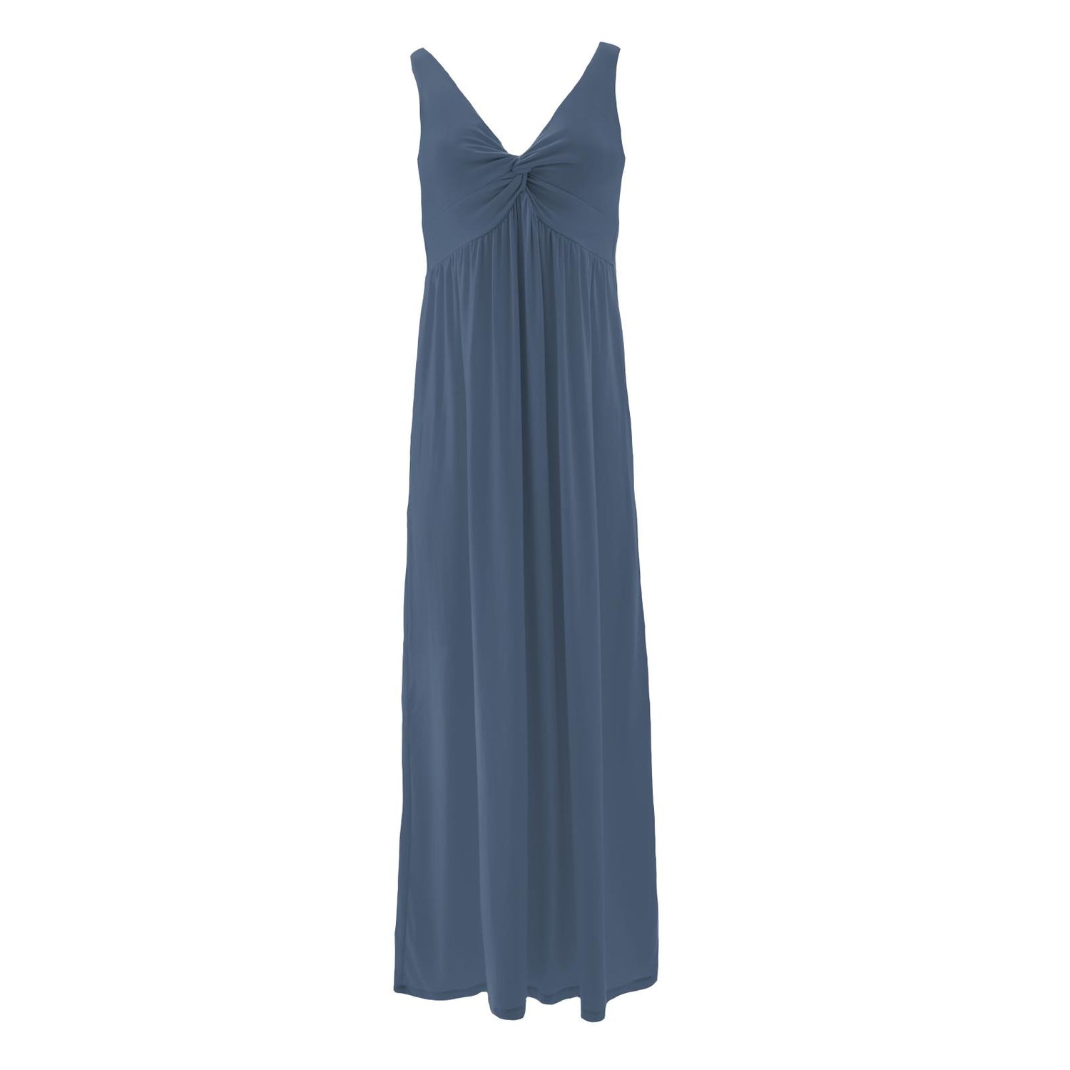 Women's Solid Simple Twist Nightgown in Deep Sea