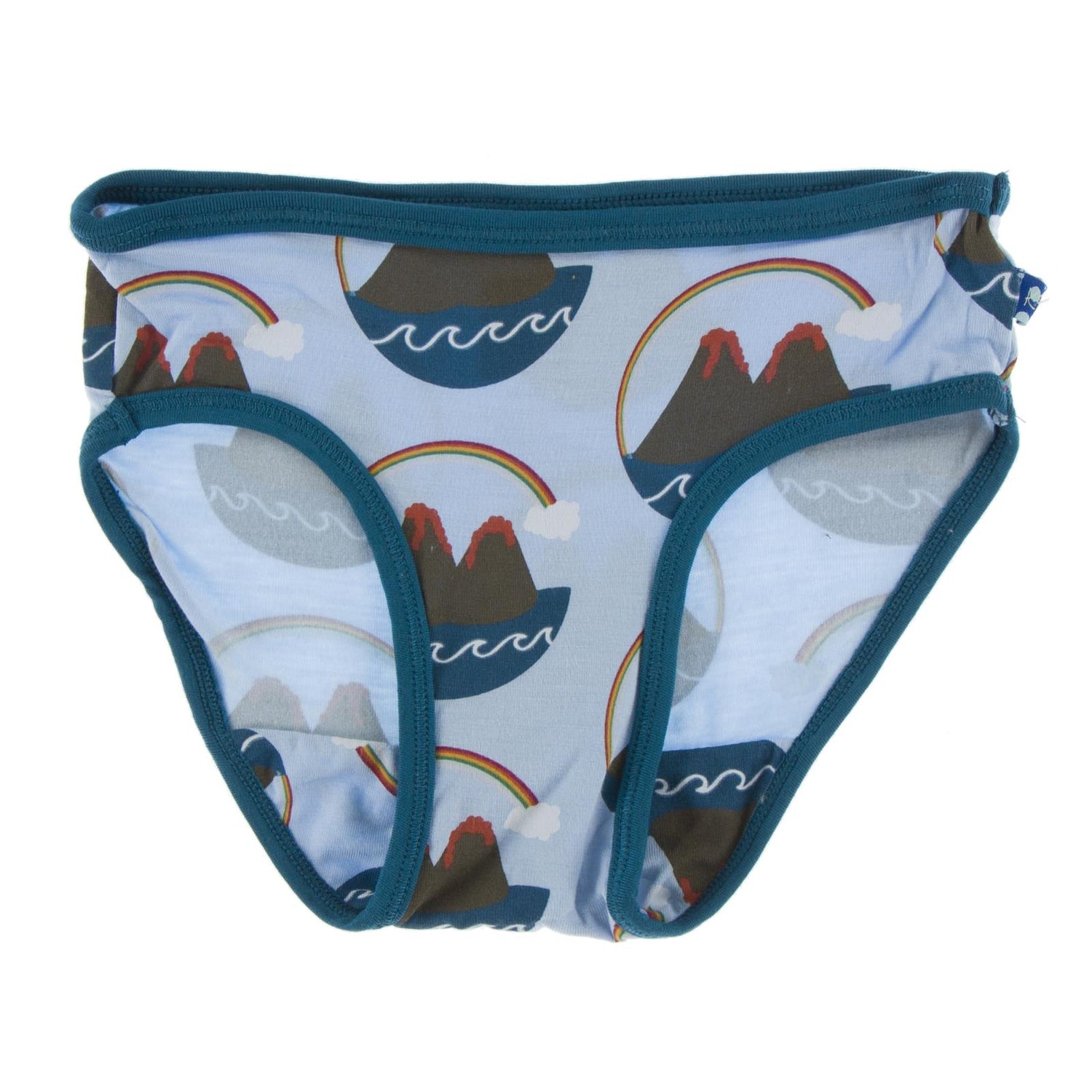 Print Underwear in Pond Volcano with Heritage Blue Trim