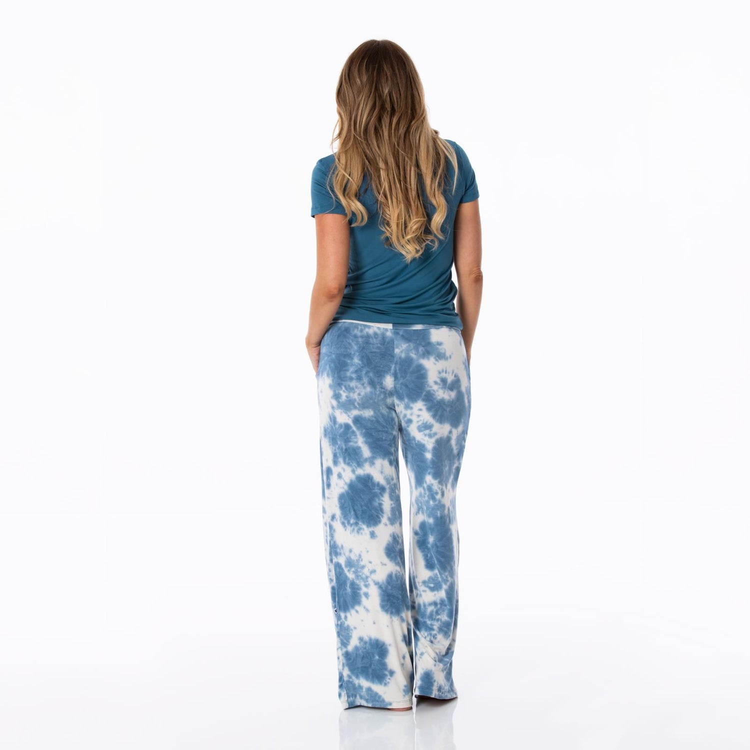 Women's Print Lounge Pants in Deep Sea Tie Dye