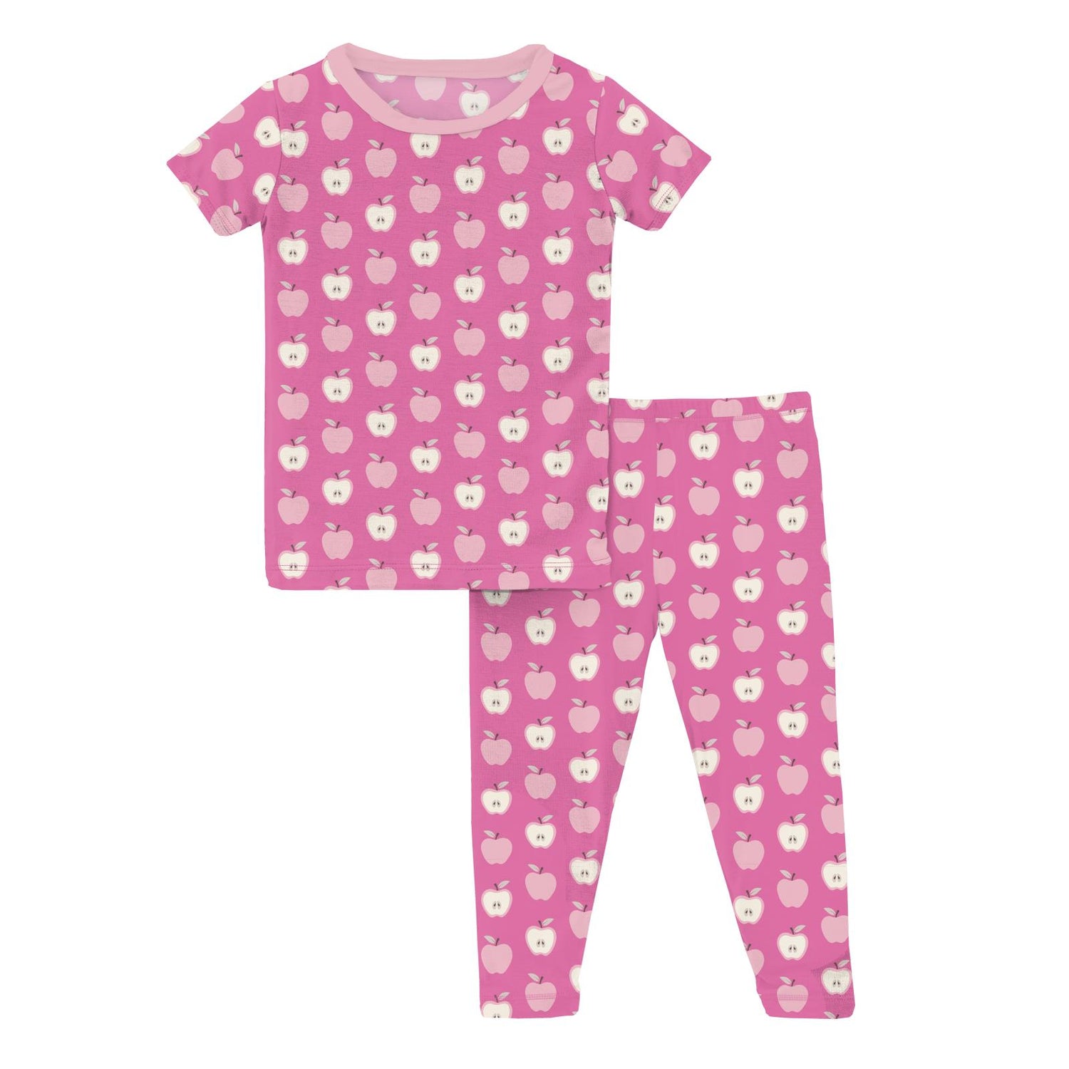 Print Short Sleeve Pajama Set in Tulip Johnny Appleseed