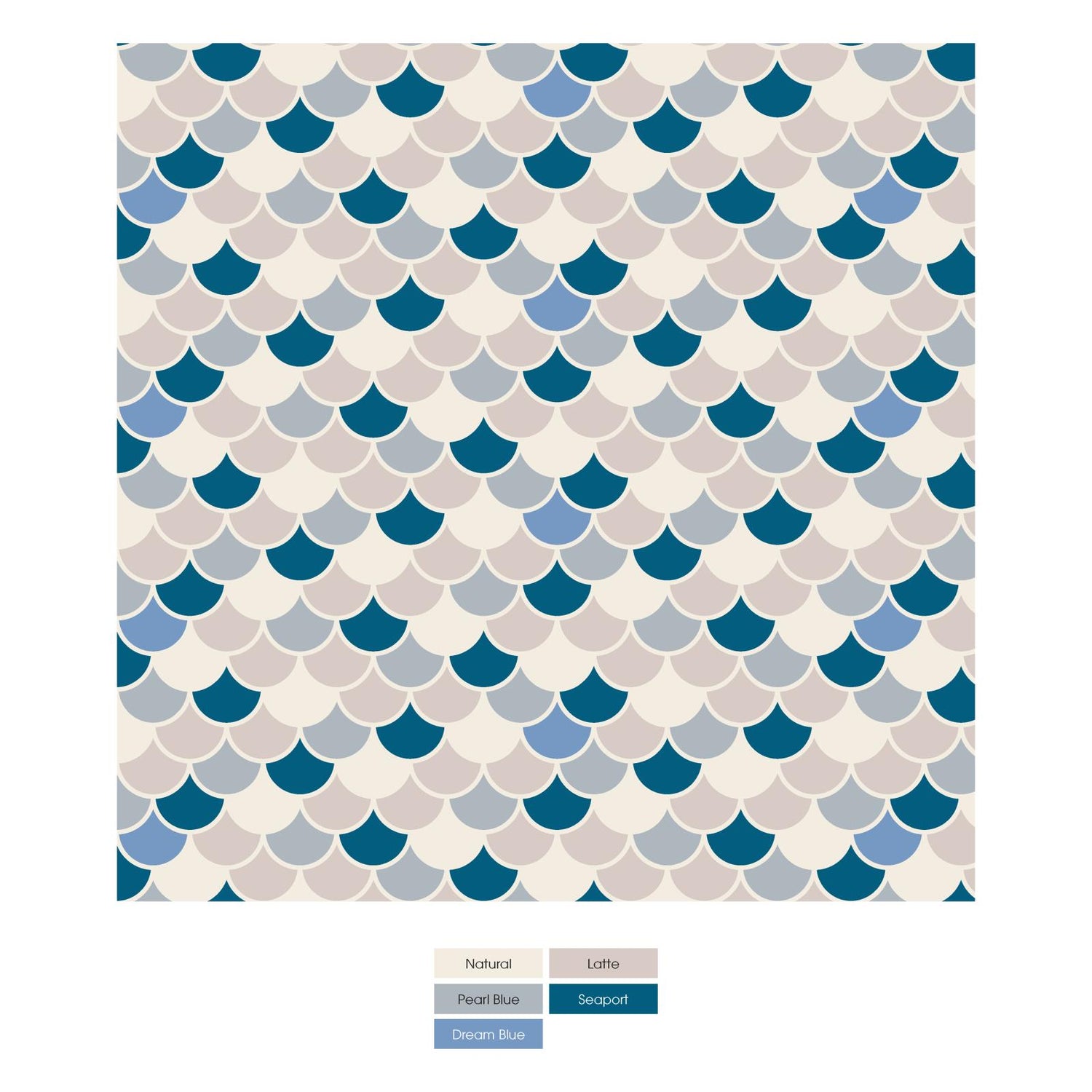 Print Foldover Pillowcase in Latte Scales