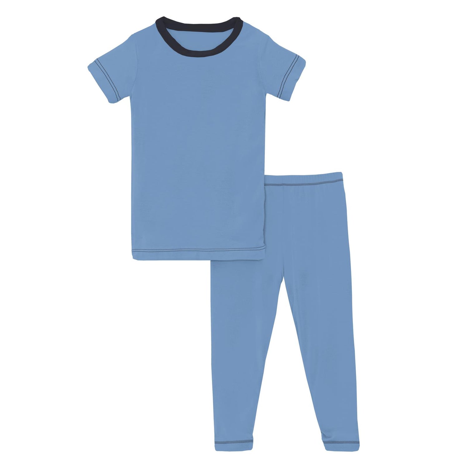 Short Sleeve Pajama Set in Dream Blue with Deep Space
