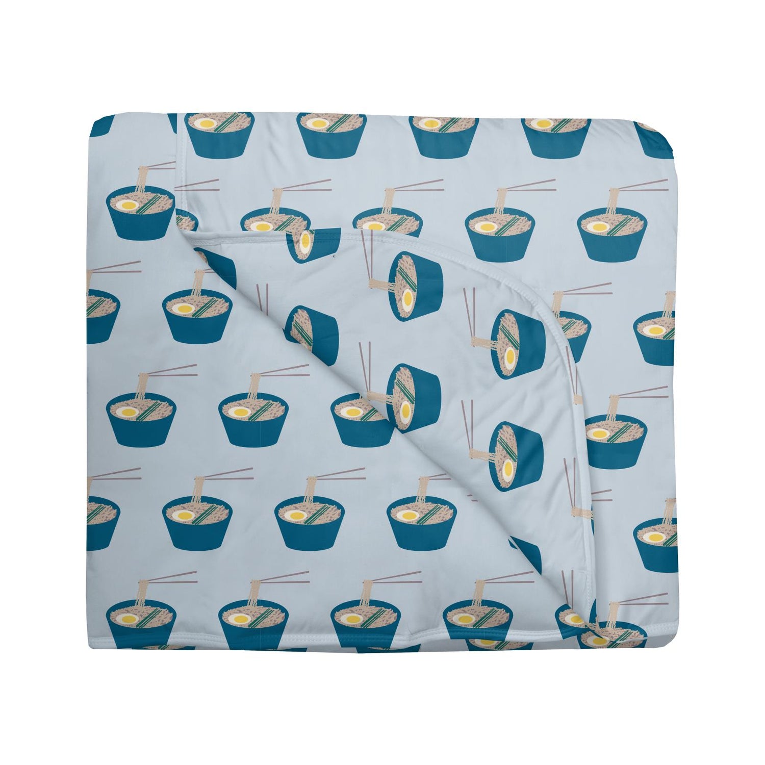 Print Double Sided Picnic Blanket in Illusion Blue Ramen