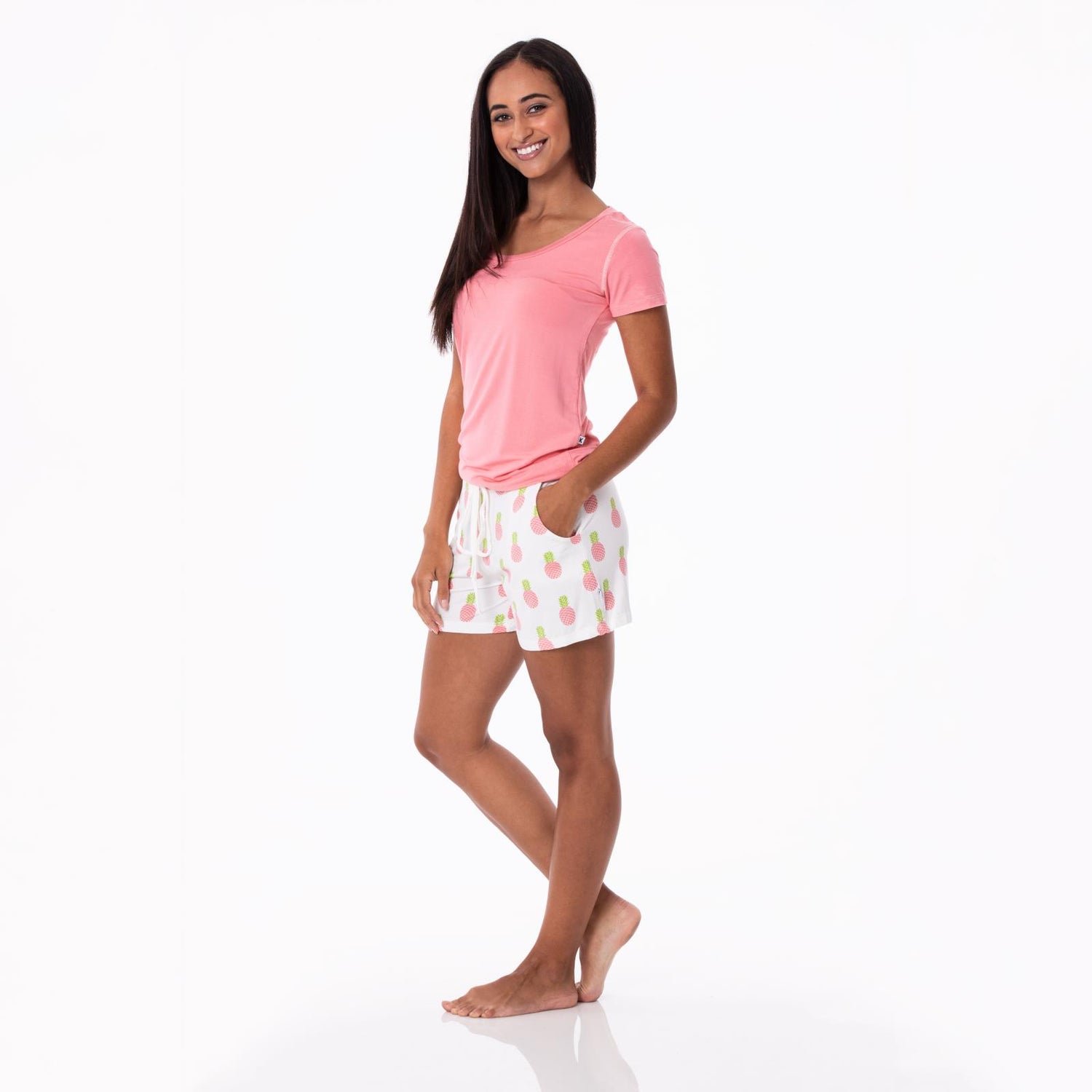 Women's Print Lounge Shorts in Strawberry Pineapples