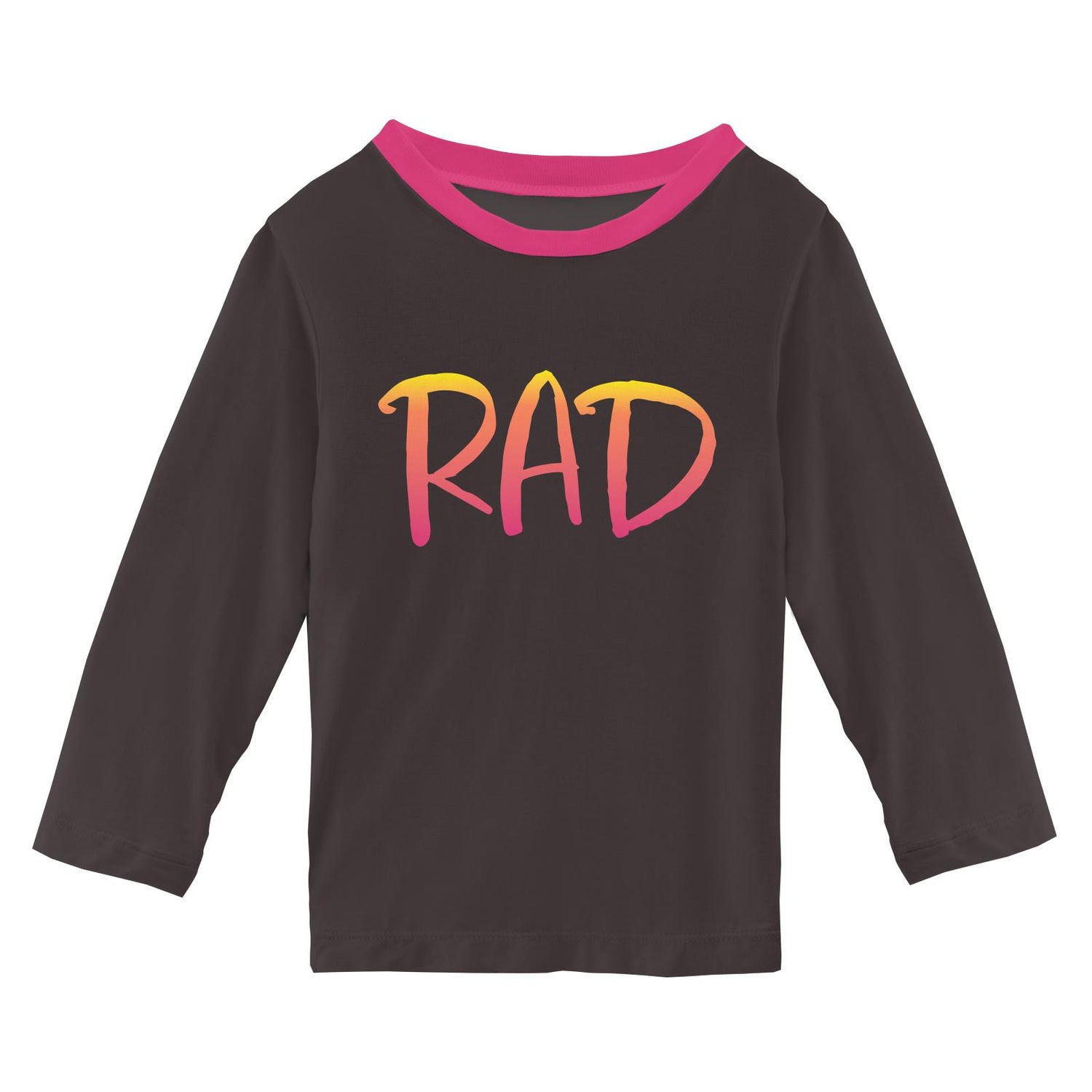 Long Sleeve Easy Fit Crew Neck Graphic Tee in Midnight RAD