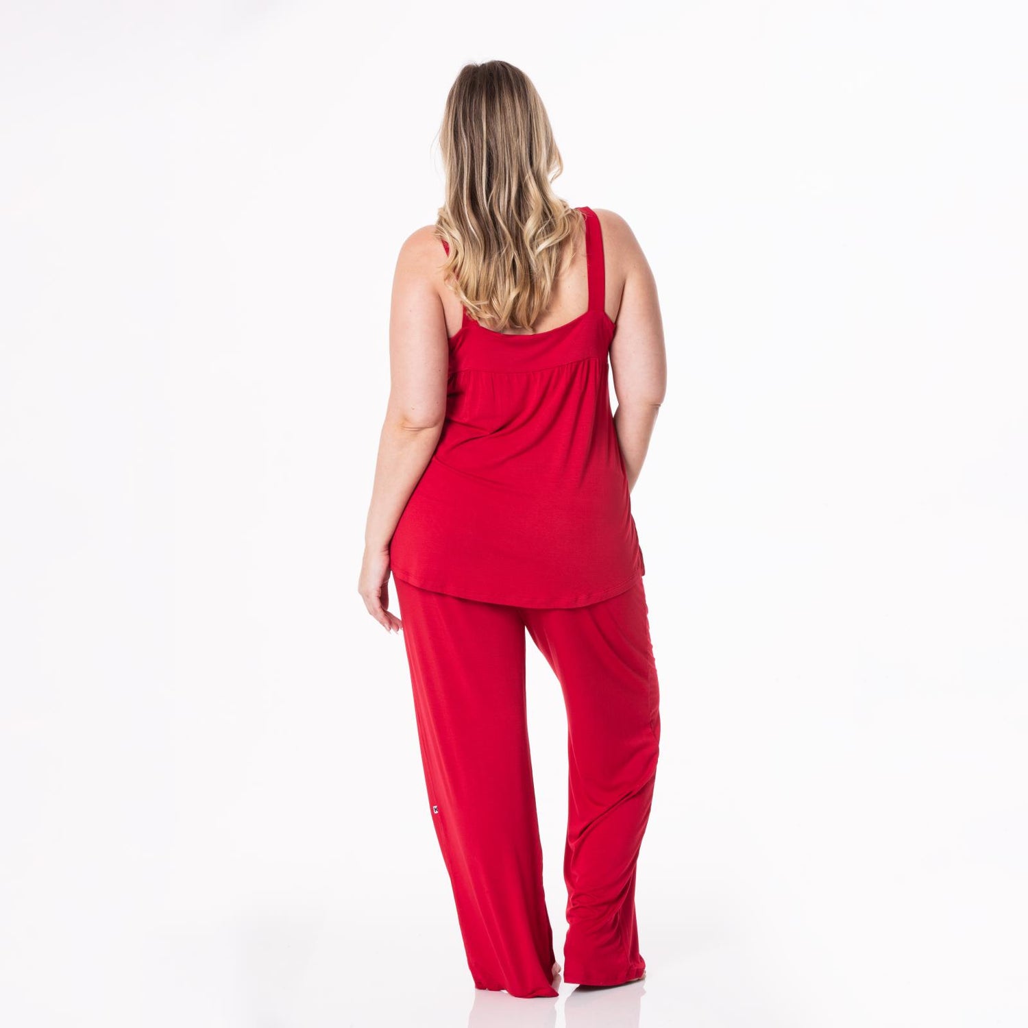Women's Twist Tank and Pajama Pants Set in Candy Apple