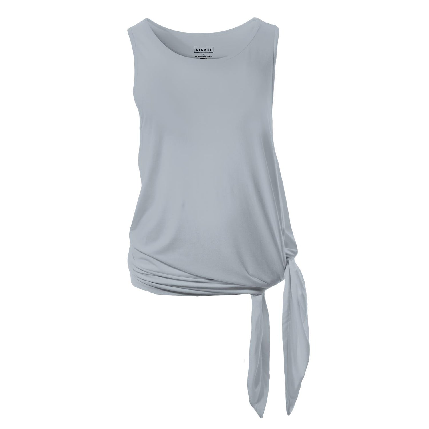 Women's Solid Side-Tailed Tank in Pearl Blue