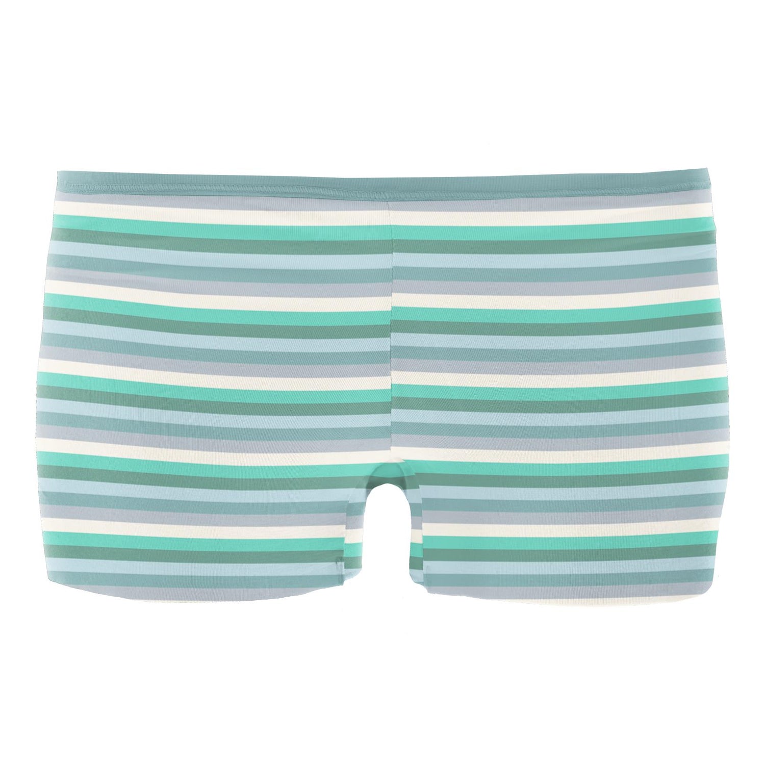Women's Print Boy Short Underwear in April Showers Stripe