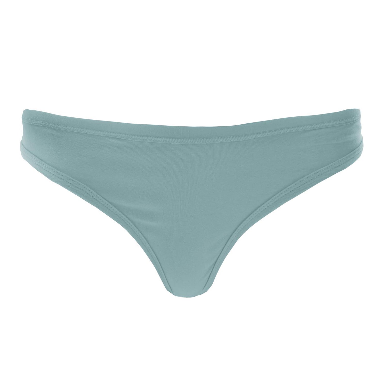 Women's Solid Classic Thong Underwear in Jade
