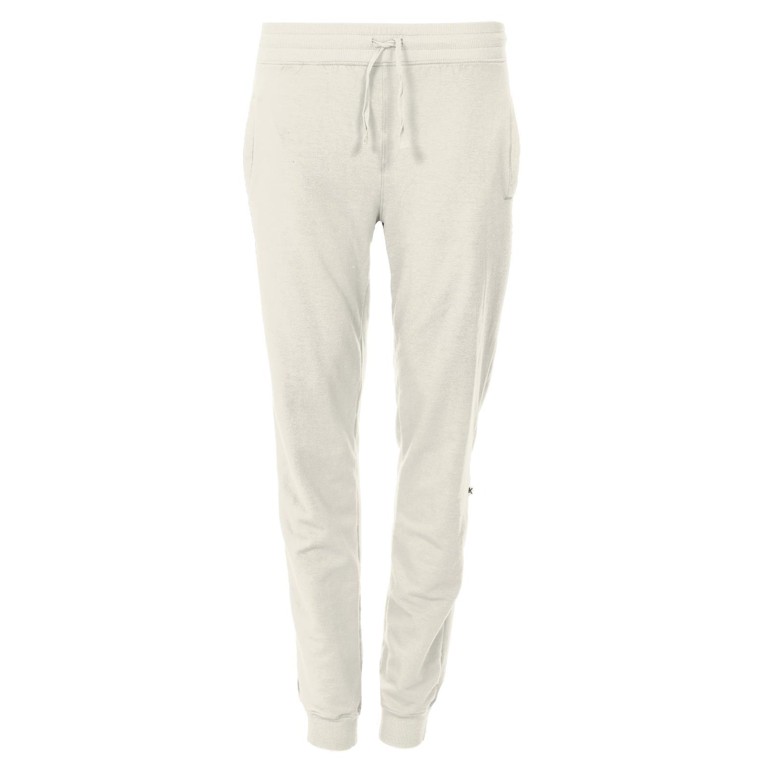Women's Solid Fleece Lounge Joggers in Natural