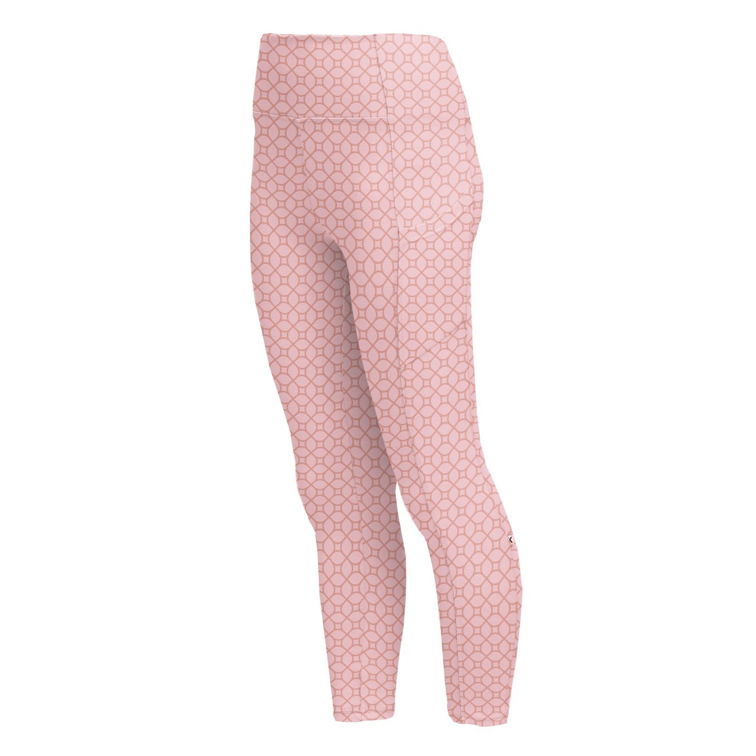 Women's Print Luxe Stretch 7/8 Leggings with Pockets in Blush Spring Lattice