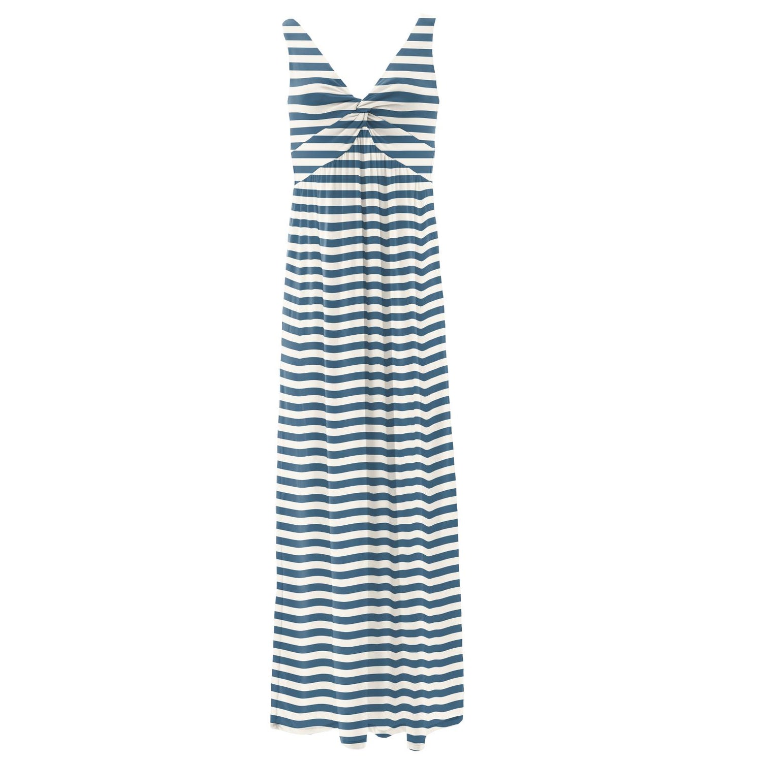 Women's Print Simple Twist Nightgown in Nautical Stripe