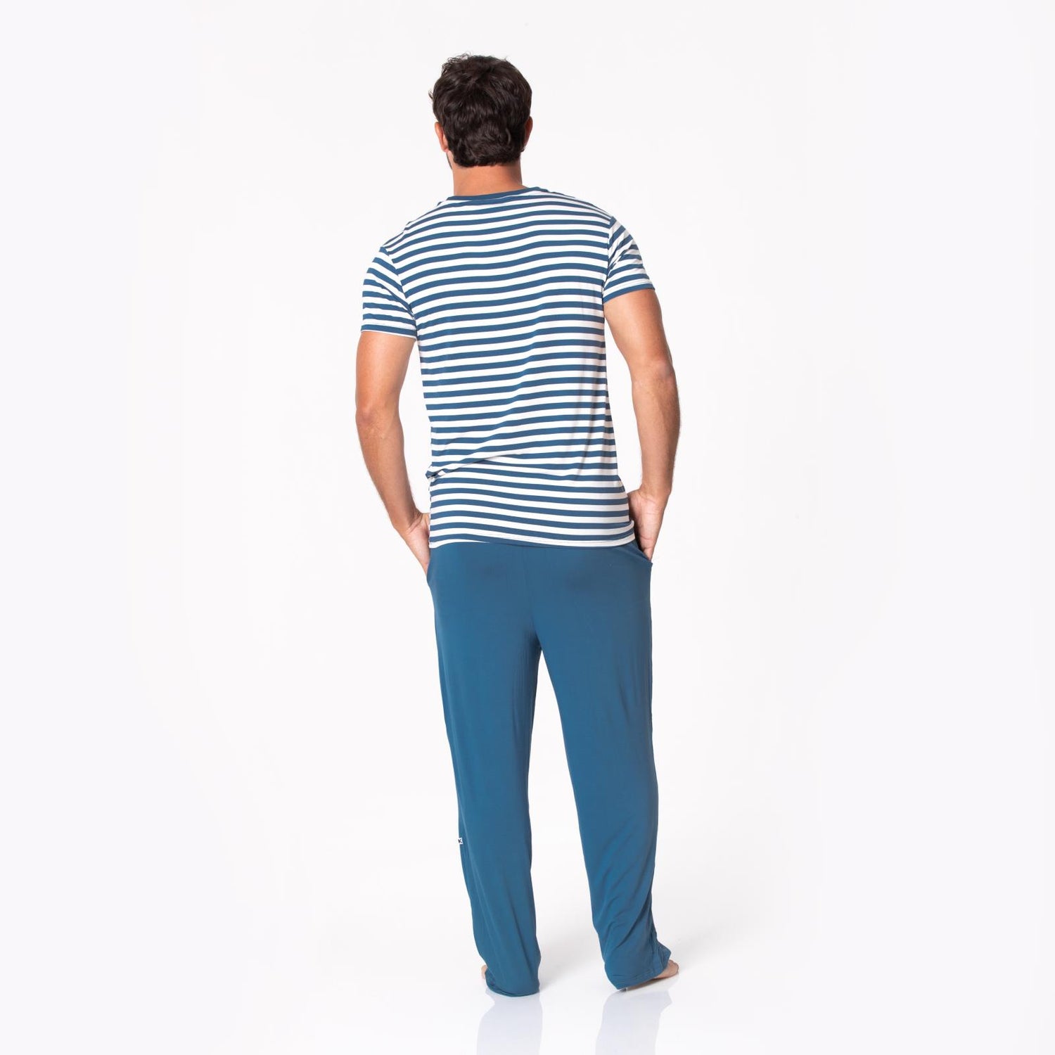 Men's Solid Pajama Pants in Deep Sea