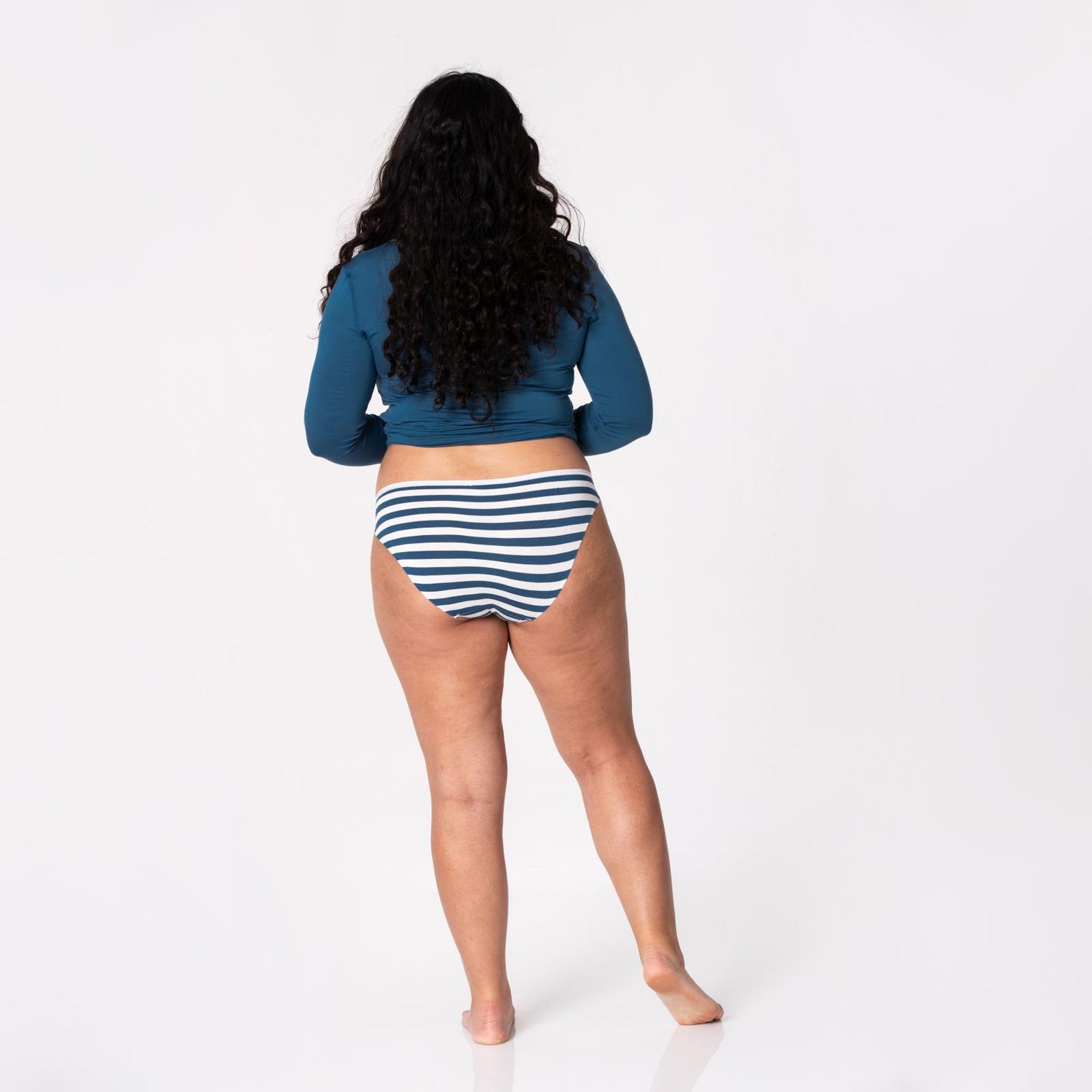 Women's Print Bikini Brief in Nautical Stripe