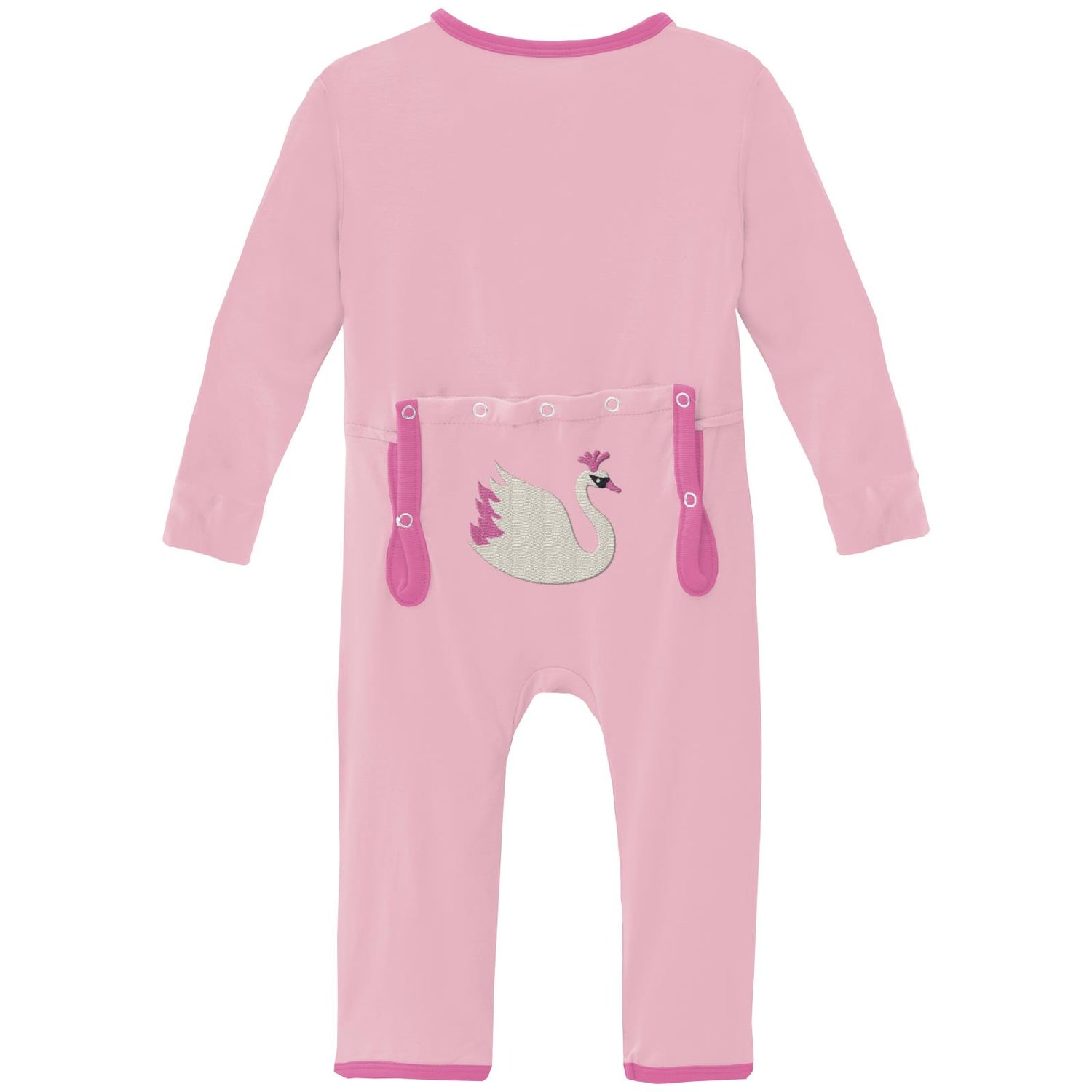 Applique Coverall with 2 Way Zipper in Cake Pop Swan Princess