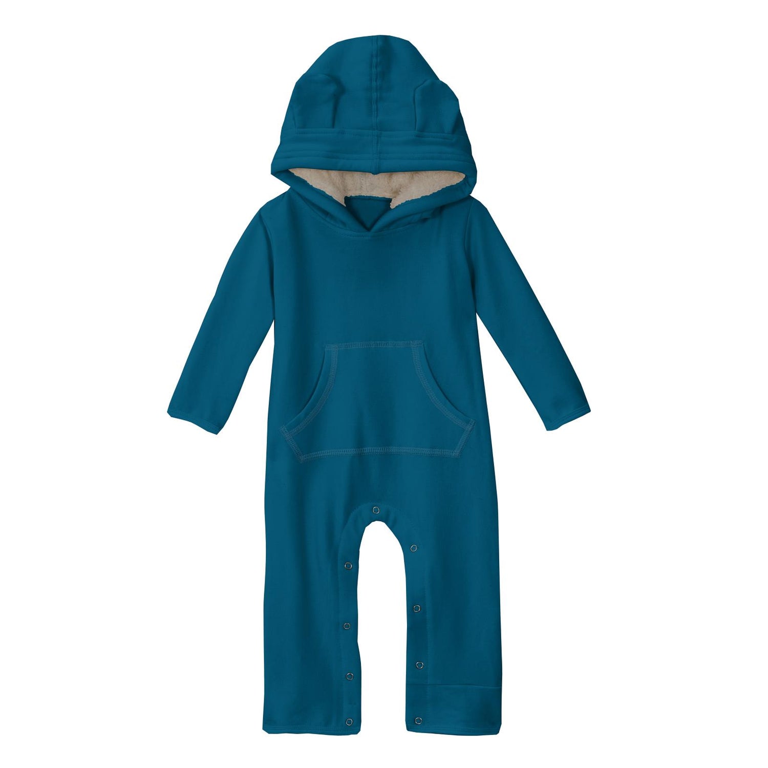 Fleece Coverall with Ears and Kangaroo Pocket in Seaport