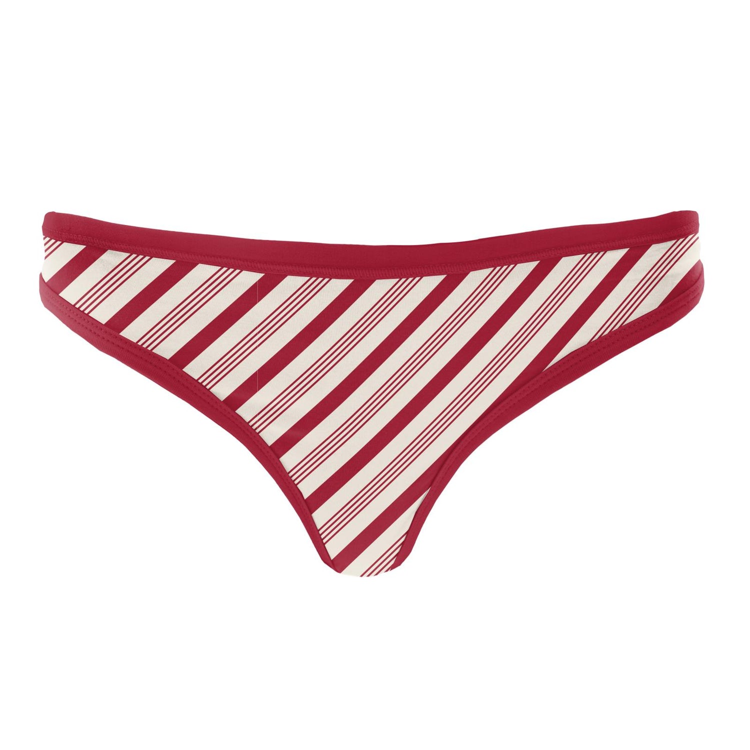 Women's Print Classic Thong in Crimson Candy Cane Stripe