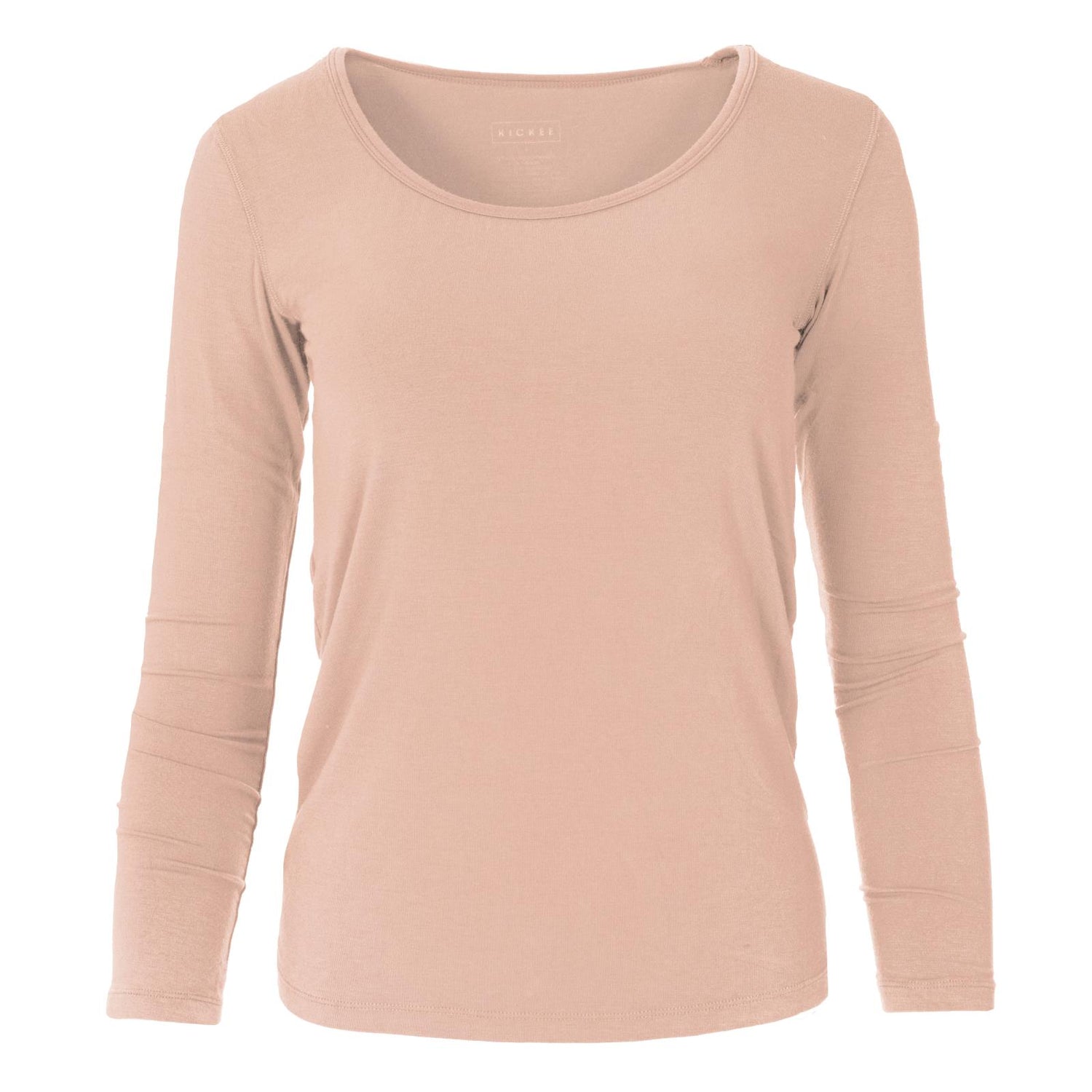 Women's Solid Long Sleeve Loosey Goosey Tee in Peach Blossom