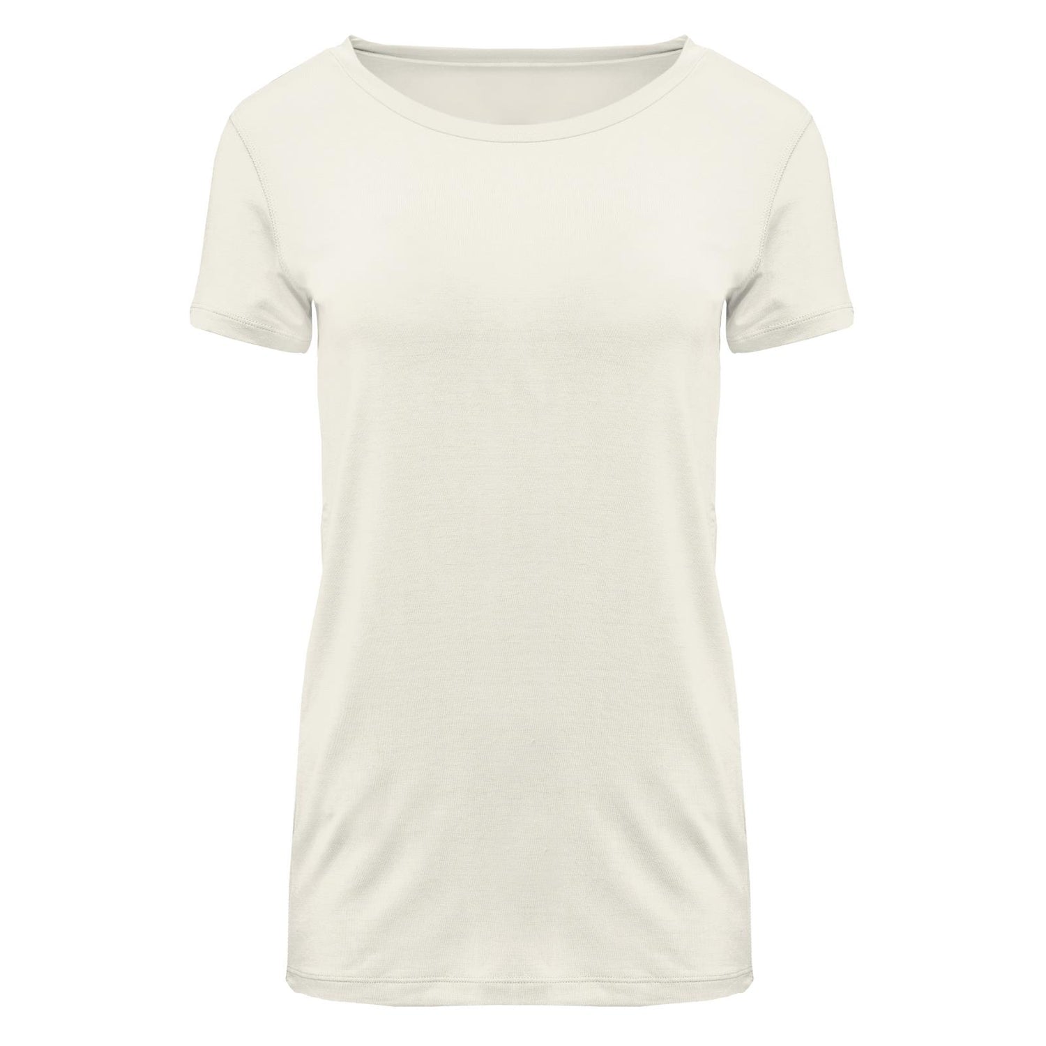 Women's Solid Short Sleeve Relaxed Tee in Natural