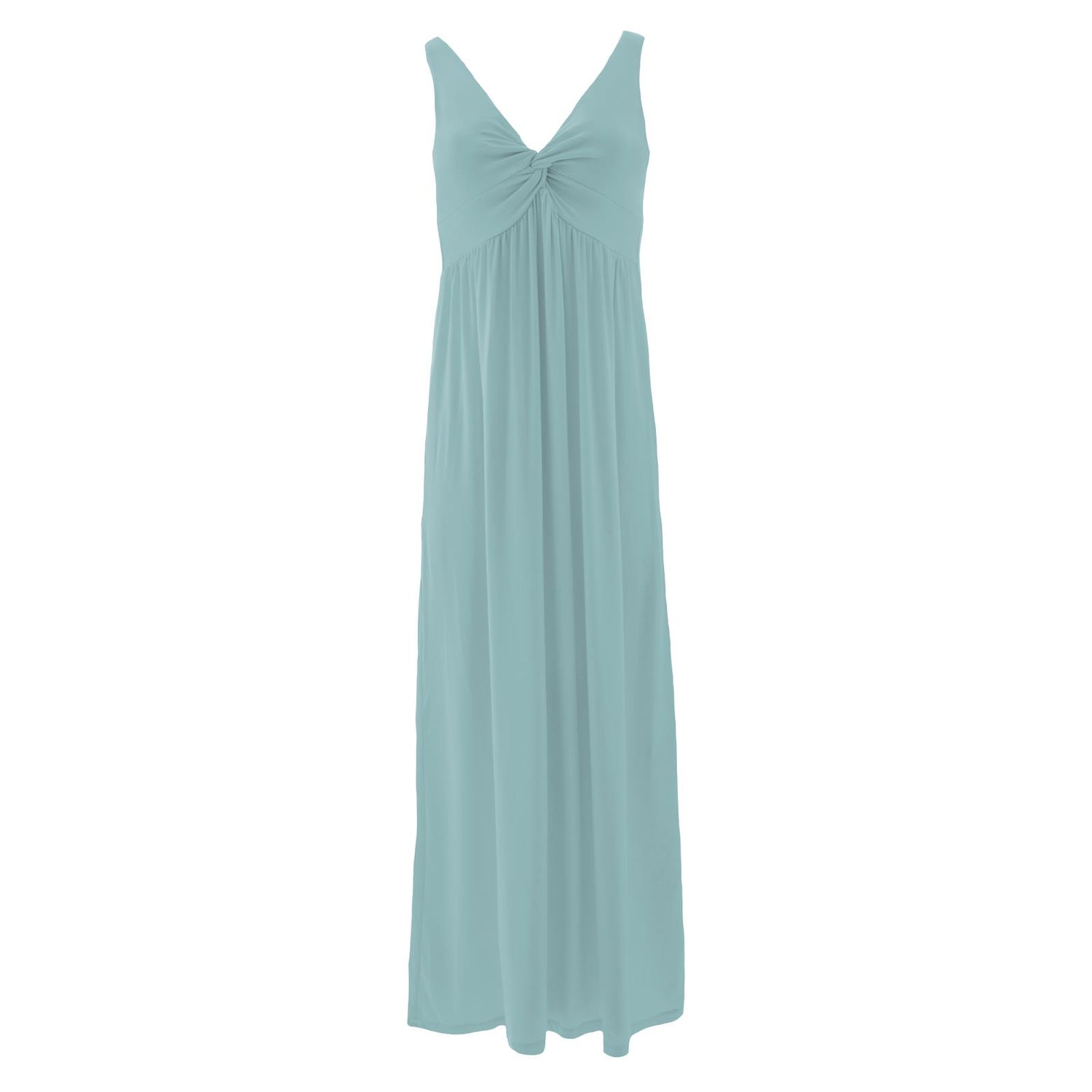 Women's Solid Simple Twist Nightgown in Jade