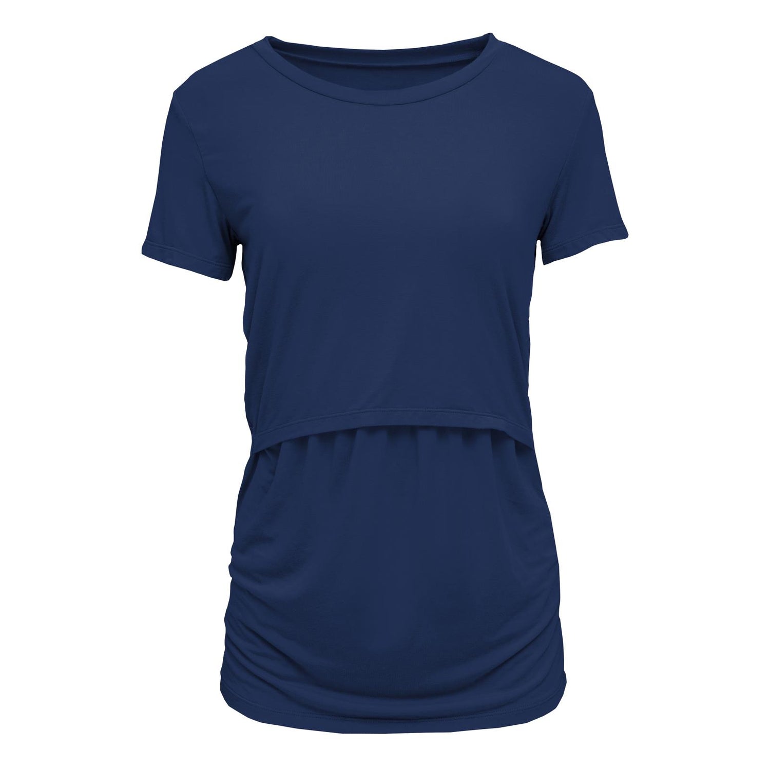 Women's Short Sleeve Nursing Tee in Flag Blue