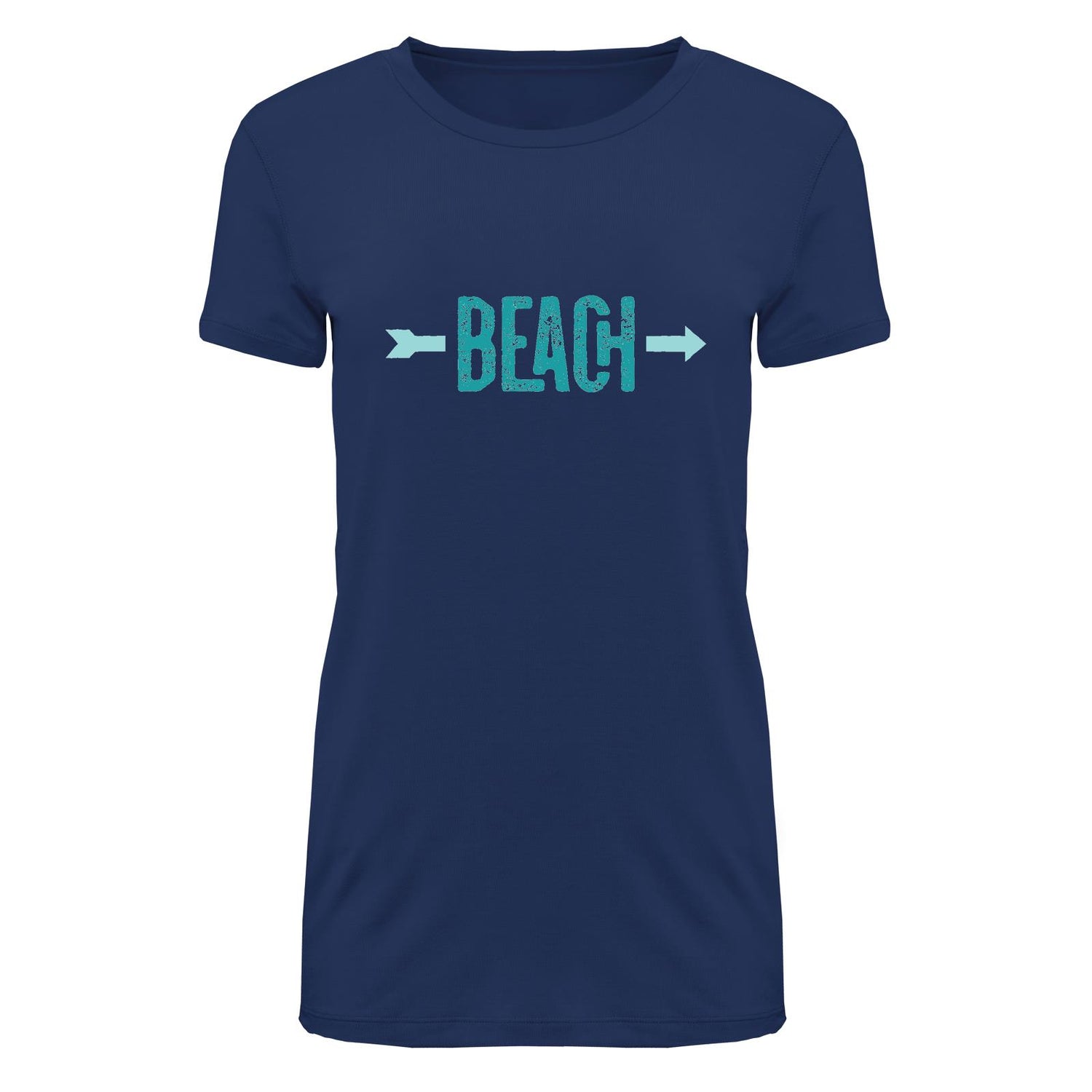 Women's Graphic Short Sleeve Relaxed Tee in Flag Blue Beach