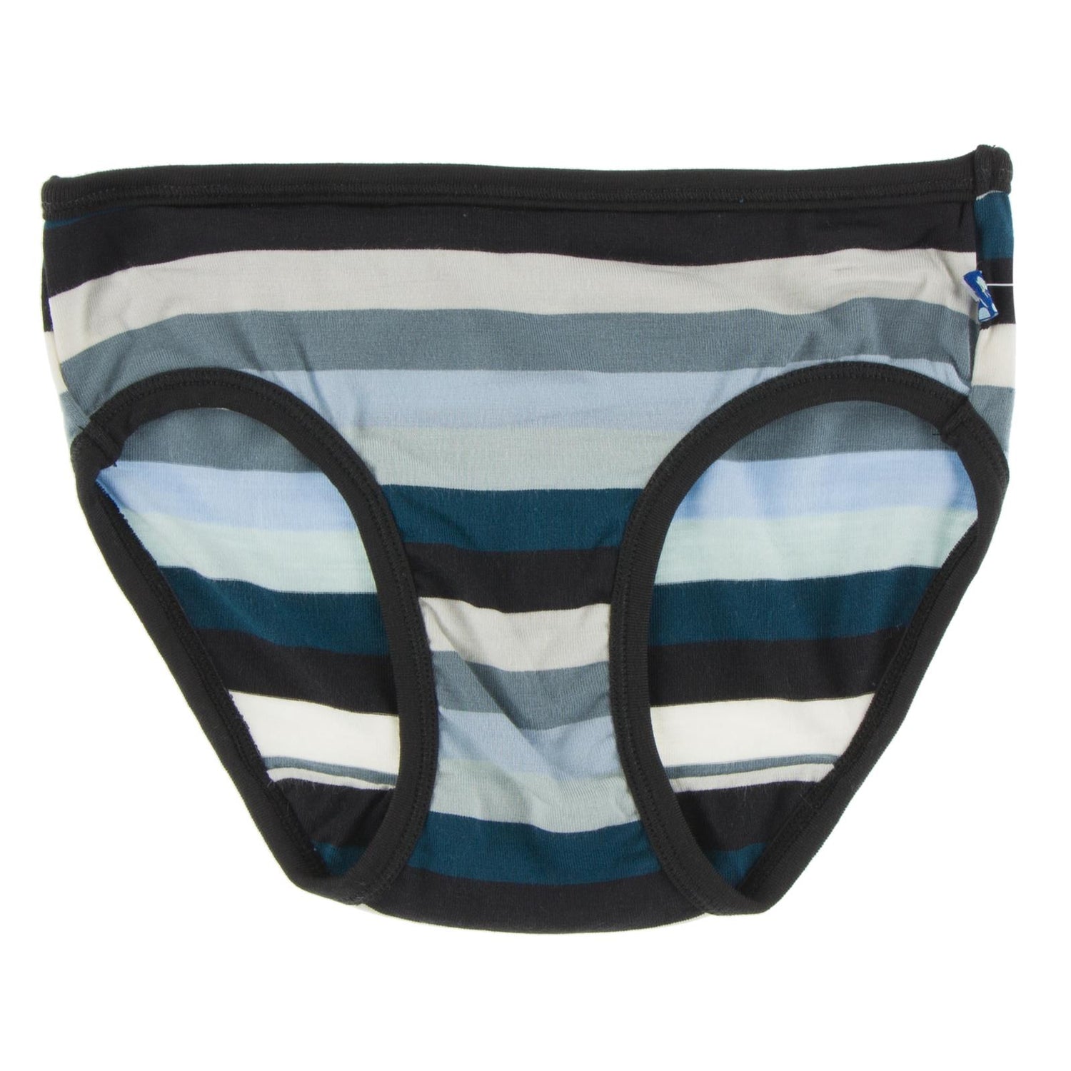 Print Underwear in Meteorology Stripe with Zebra Trim