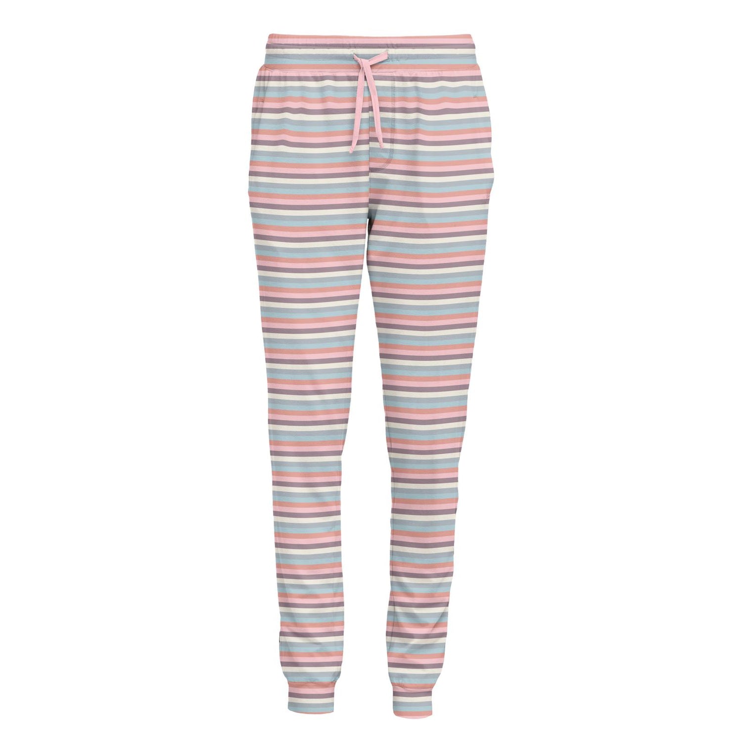 Women's Print Luxe Athletic Lounge Joggers in Spring Bloom Stripe